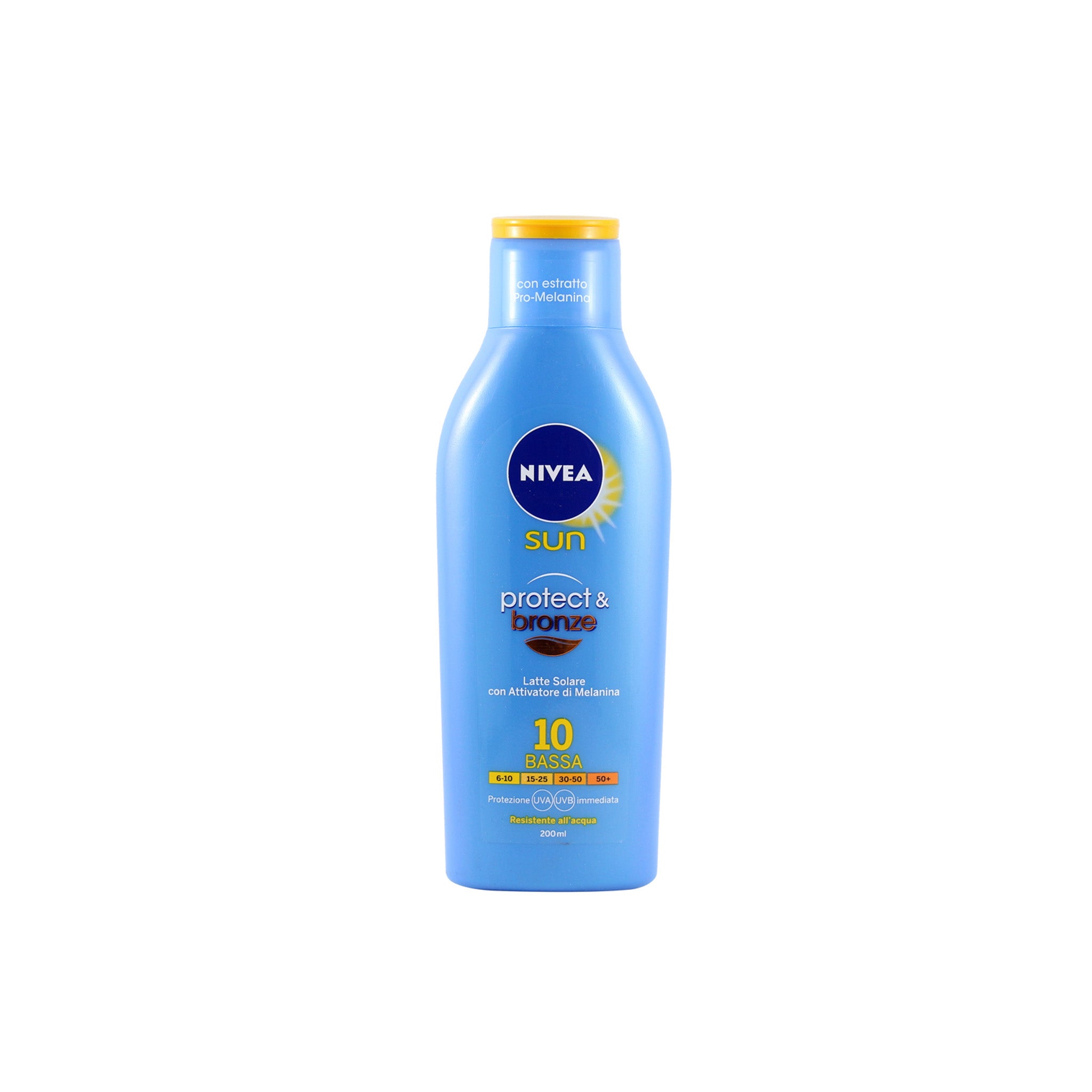 Nivea Sun Protect & Bronze Sunscreen Lotion SPF 30 - 200ml for Face & Body - Water Resistant Sun Cream for Beach, Pool & Outdoor Activities