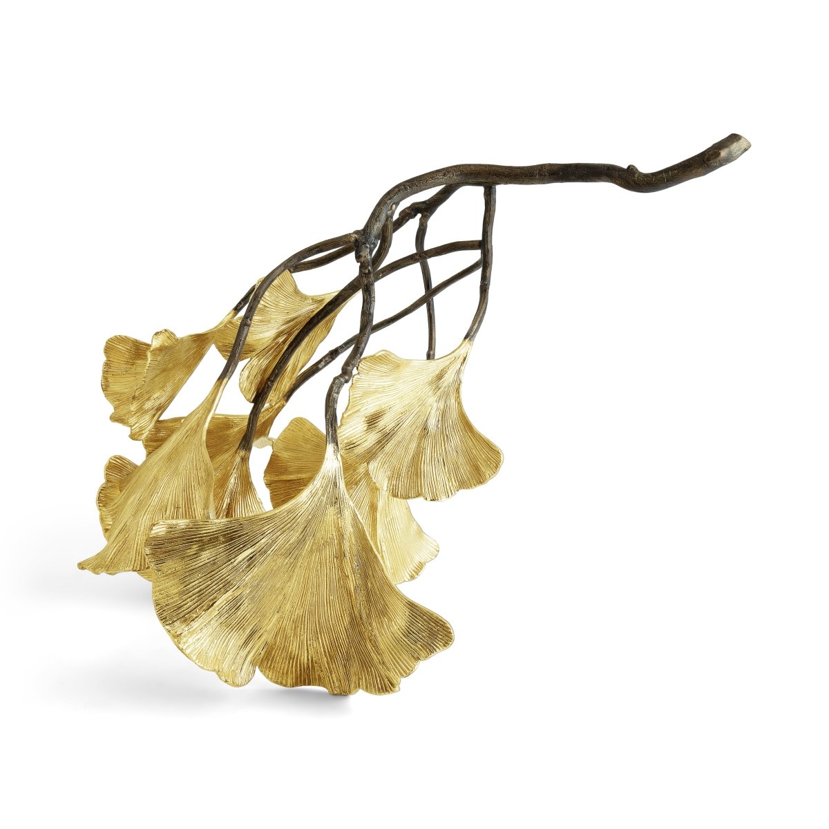 Golden Ginkgo Object - Elegant Home Decor & Unique Gift Idea for Housewarming, Wedding & Anniversary - Perfect for Living Room, Bedroom & Office Decor