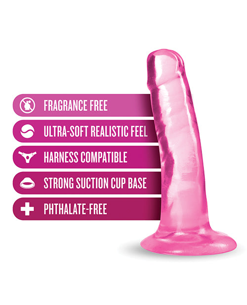 B Yours Plus Hard n' Happy Realistic Dildo 5 Inch Pink - Lifelike Silicone Adult Toy for Couples & Solo Play, Perfect for Bedroom Fun & Spicing Up Relationships
