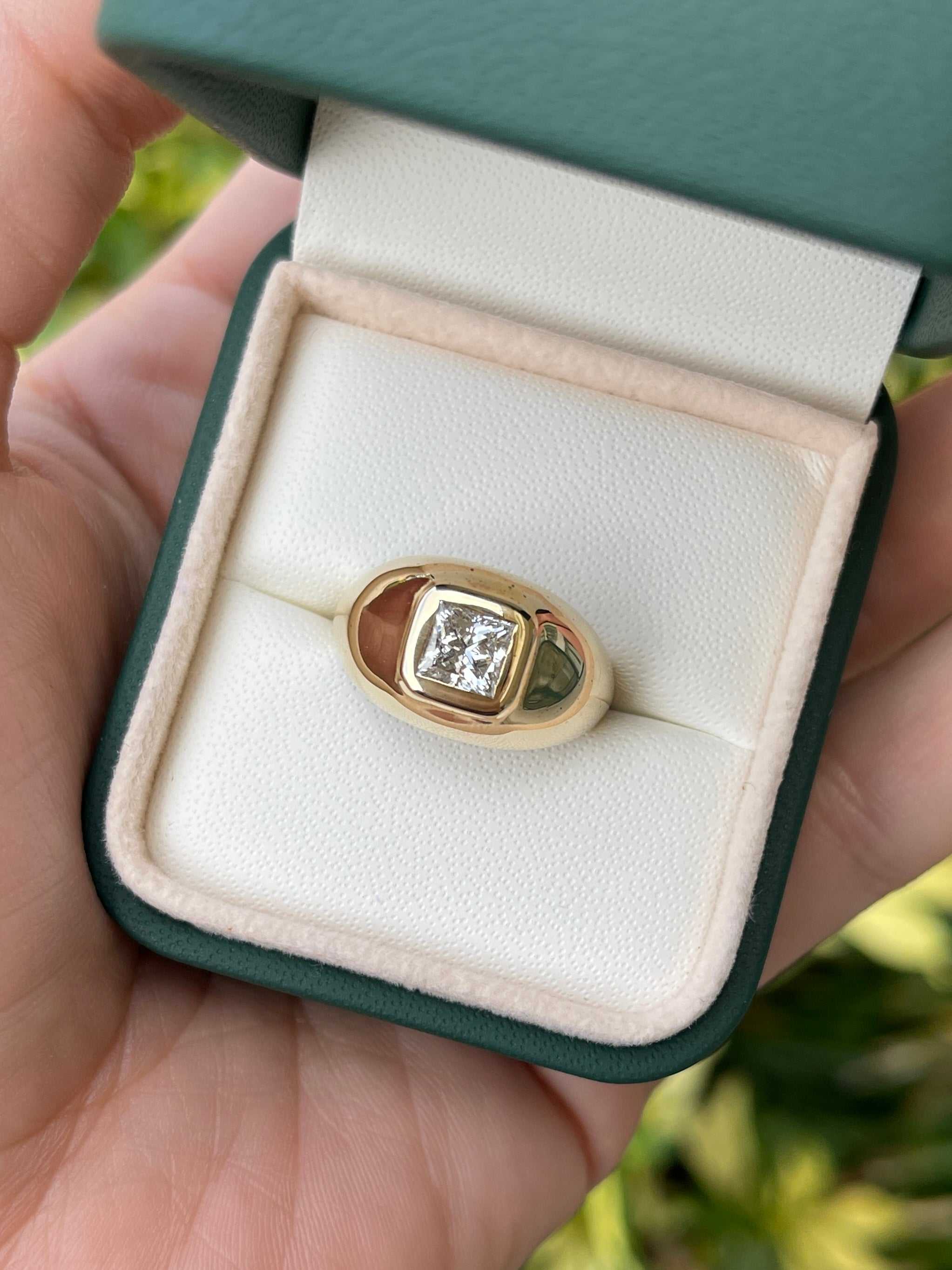 1.08ct Princess Cut G Color Diamond Solitaire Ring in 14K White Gold - Perfect for Engagement, Wedding & Anniversary Gifts