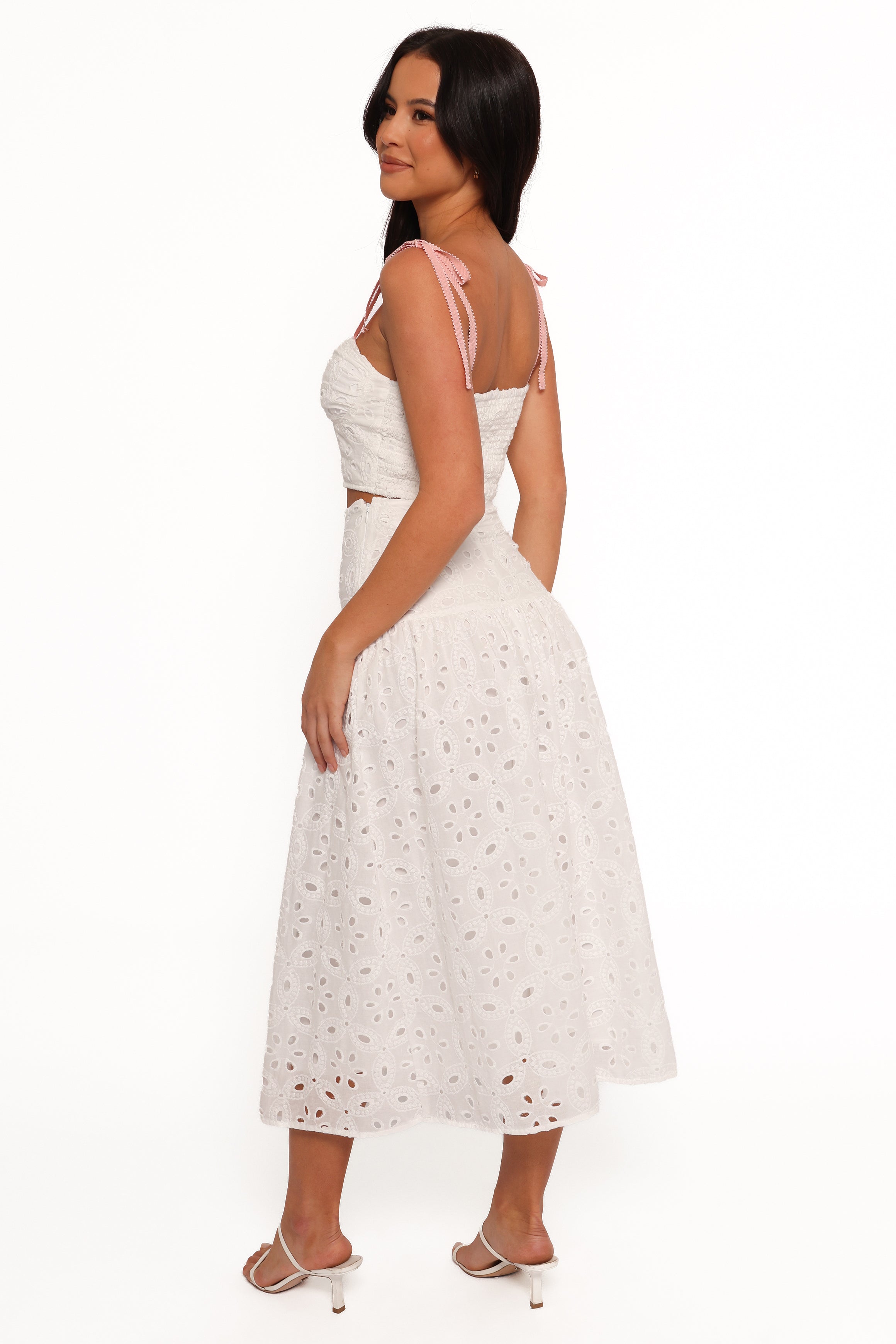 Kara Two Piece Set - Women's White Summer Outfit for Beach, Vacation & Casual Wear