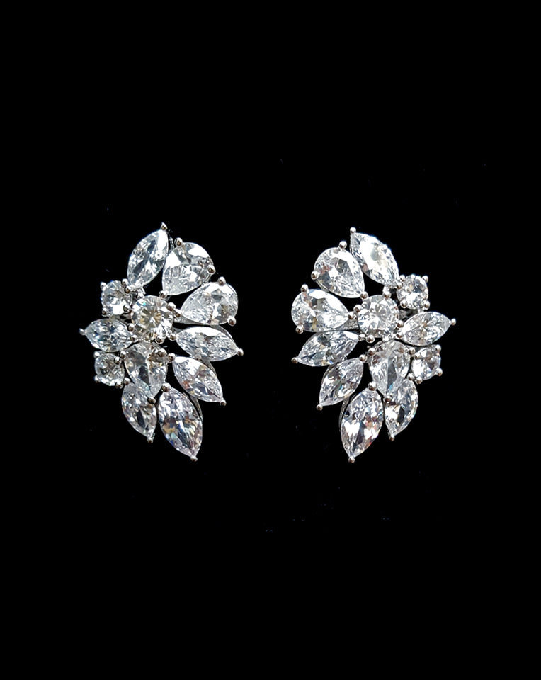 Stephanie Browne Rockstar Statement Crystal Stud Earrings for Bridal Wedding | Elegant & Glamorous Jewelry for Brides, Prom, and Special Occasions