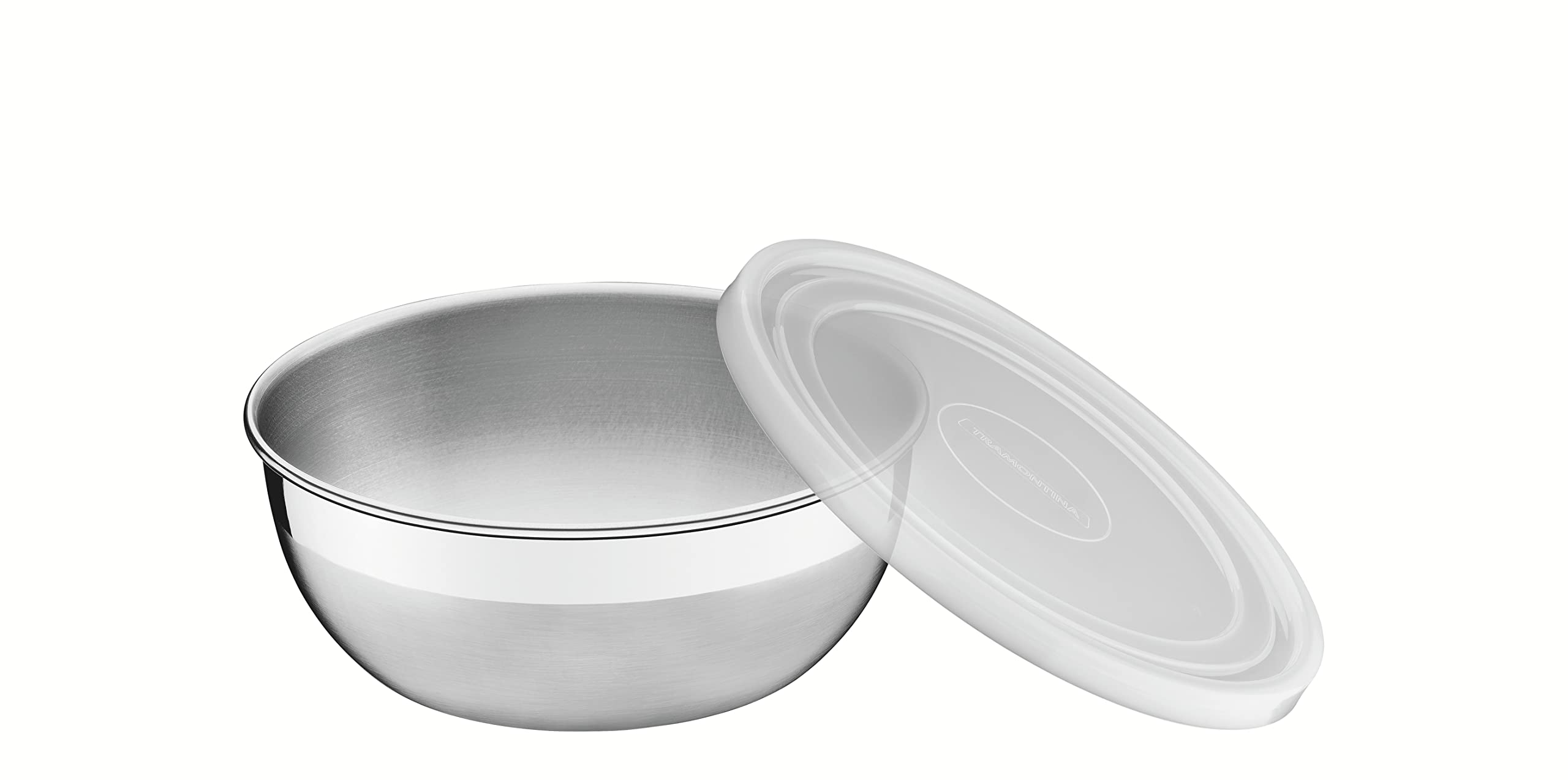 Tramontina Stainless Steel Mixing Bowl with Lid - 18cm Diameter, 1.6L Capacity, Dishwasher Safe - Perfect for Baking, Meal Prep & Kitchen Organization