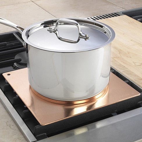 Bella Copper Heat Diffuser Plate for Gas Stove - Even Heat Distribution for Cooking, Perfect for Sauces, Melting Chocolate & Simmering - 8 Inch Round Induction Compatible