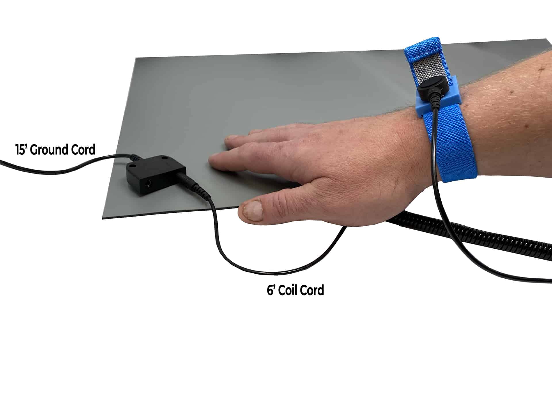 ESD Safe Rubber Workstation Mat Kit - Dual Layer Anti-Static Table Mat for Soldering & Electronics Repair (30