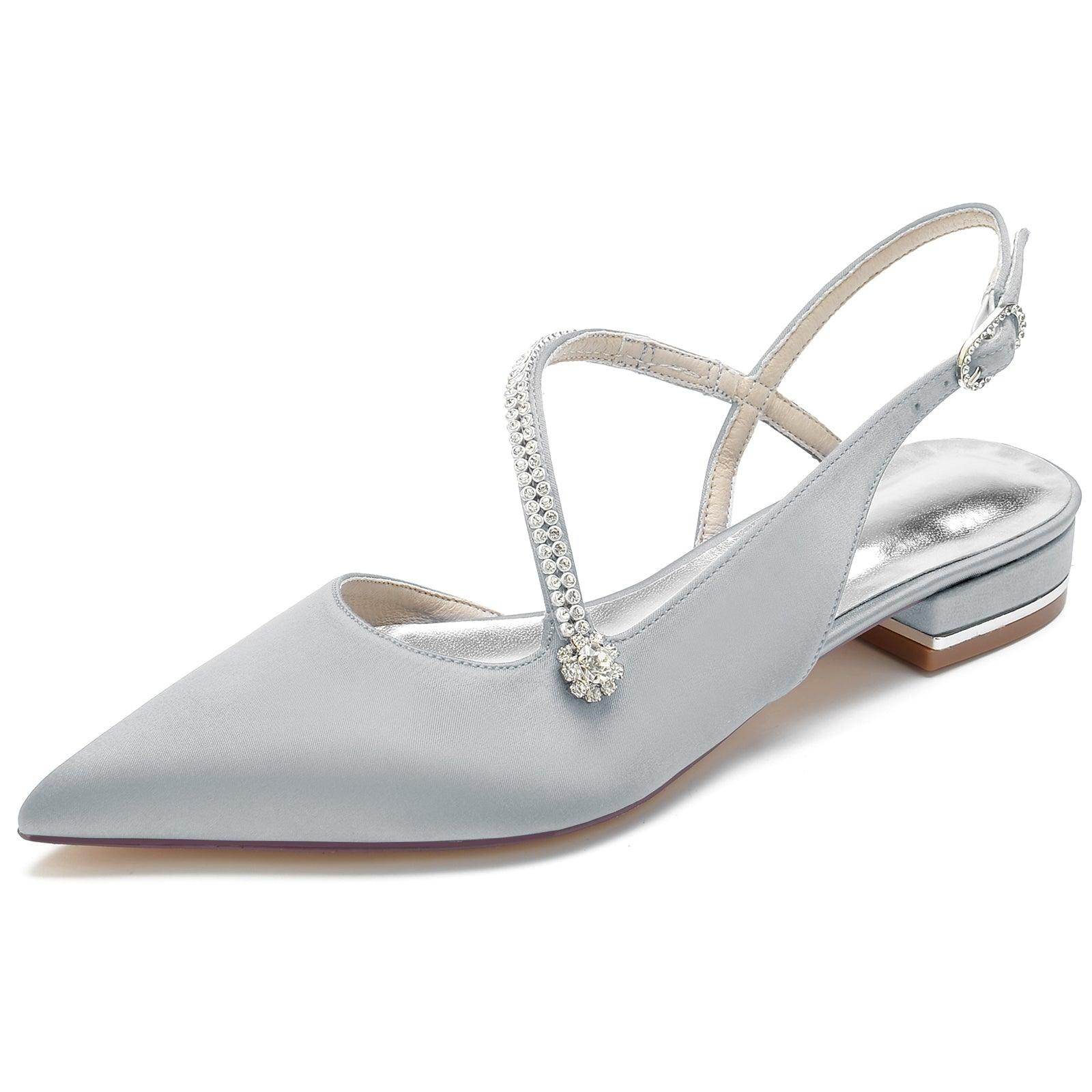 Flat Heel 2.5cm Silk-Like Comfortable Women's Shoes CK0263 - Perfect for Office, Wedding & Casual Wear