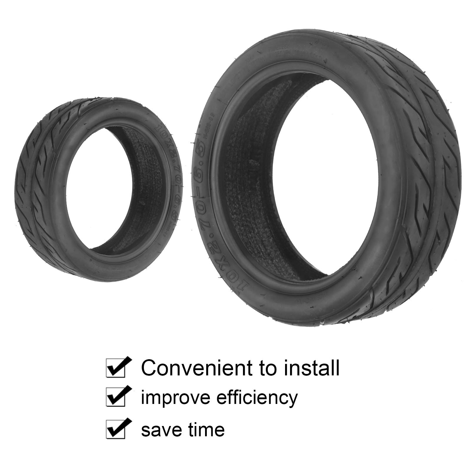 10x2.70-6.5 Electric Scooter Tires - Vacuum Rubber Wheel Replacement for Balance Scooters | Durable & Shock-Absorbing | Perfect for Commuting, Urban Travel & Last-Mile Transportation