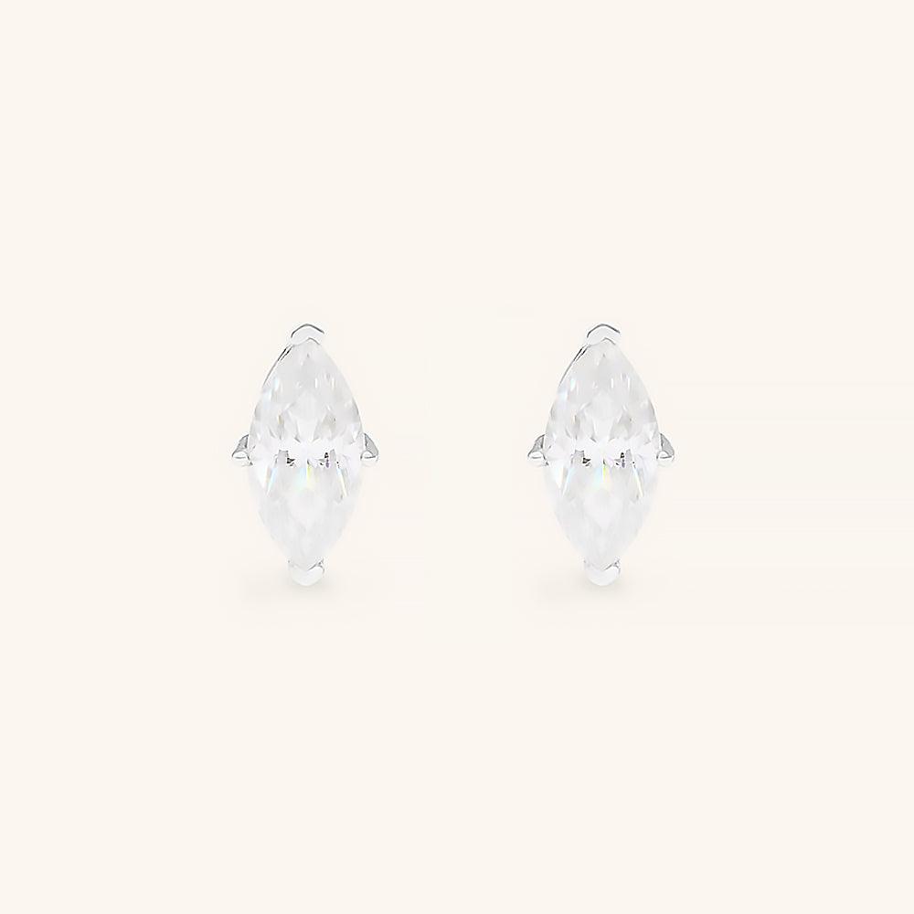 Classic Marquise Premium Moissanite Stud Earrings for Women - Elegant Wedding, Anniversary & Everyday Jewelry Gift