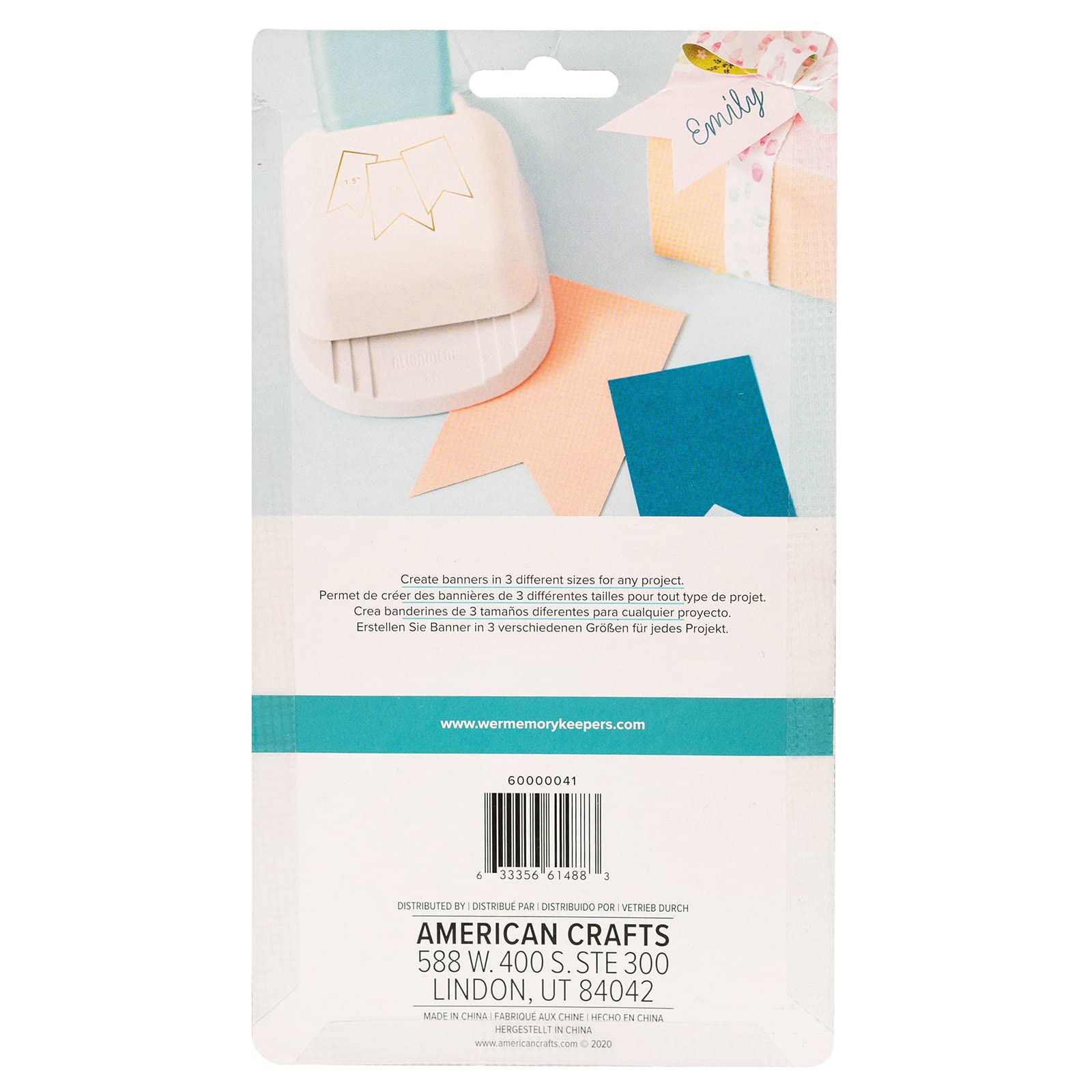 We R Memory Keepers Banner Shape Paper Punch - Craft Supplies for Scrapbooking, DIY Projects, and Kids' Art - Perfect for Card Making, Home Decor, and School Activities