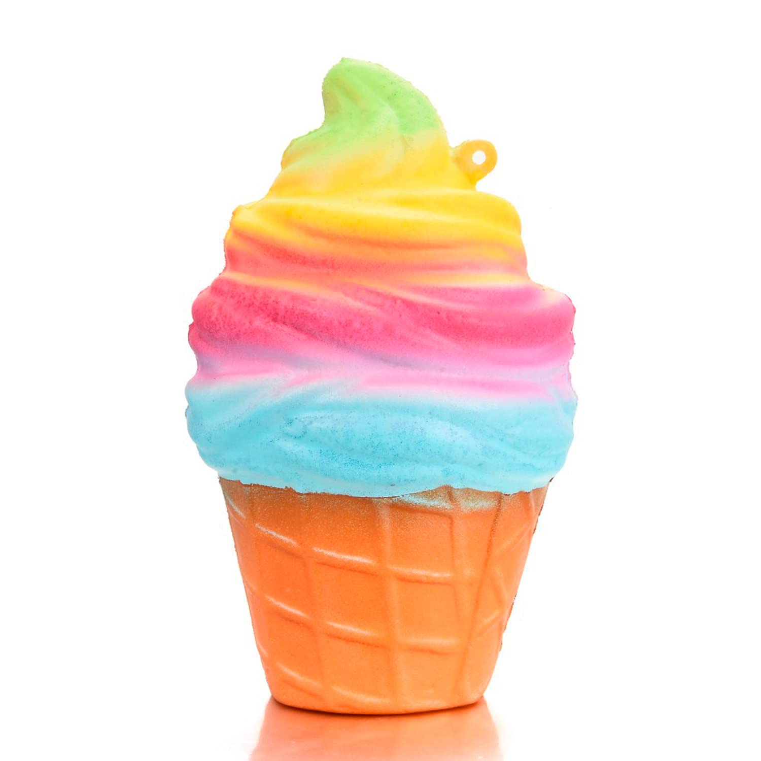 Cute Ice Cream Squishy Fidget Toy - Stress Relief Keychain for Kids & Party Favors