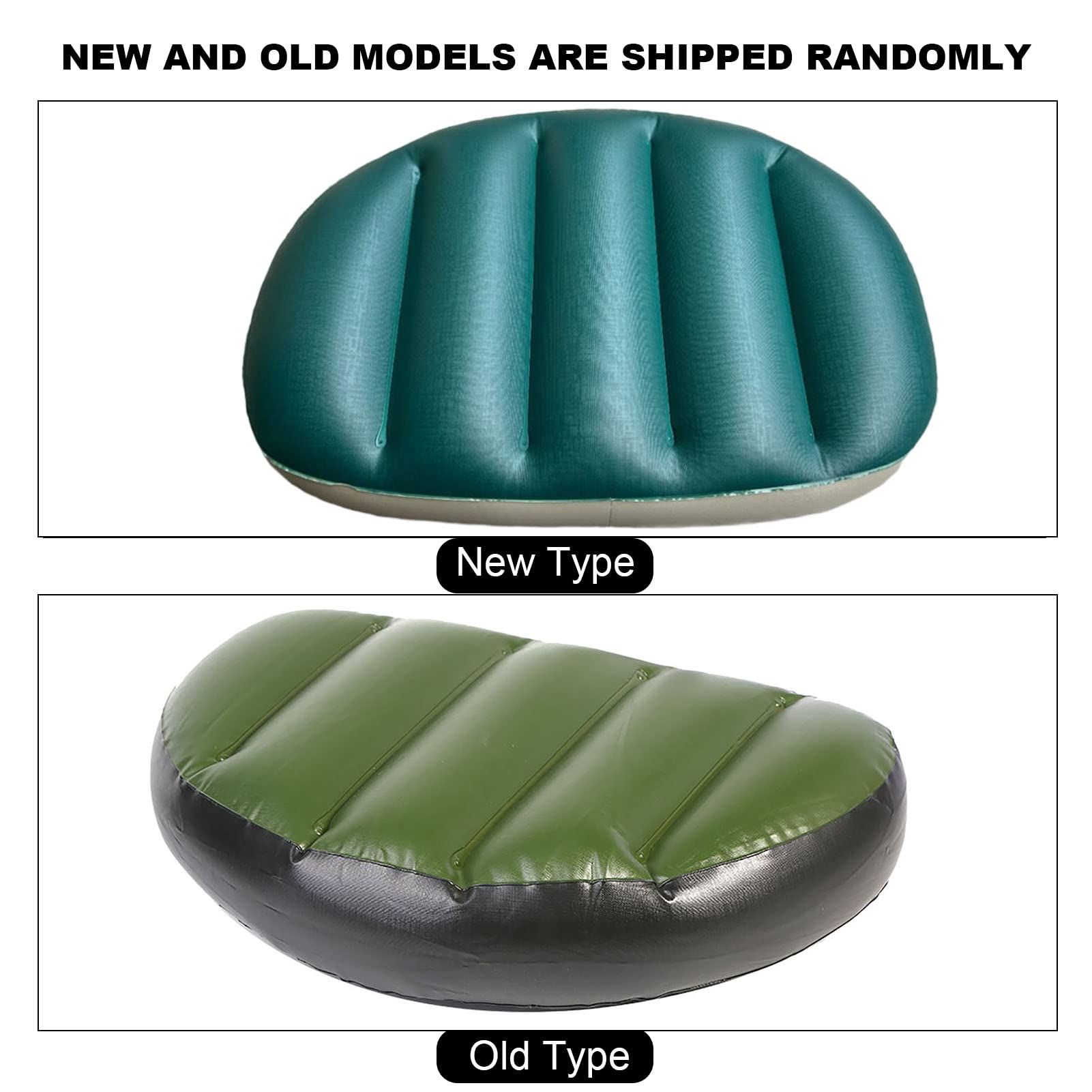 **Inflatable Boat Seat Cushion - PVC Fishing Boat Seat Pad, Green Waterproof Cushion for Kayak, Canoe, Outdoor Camping & Boating Comfort**