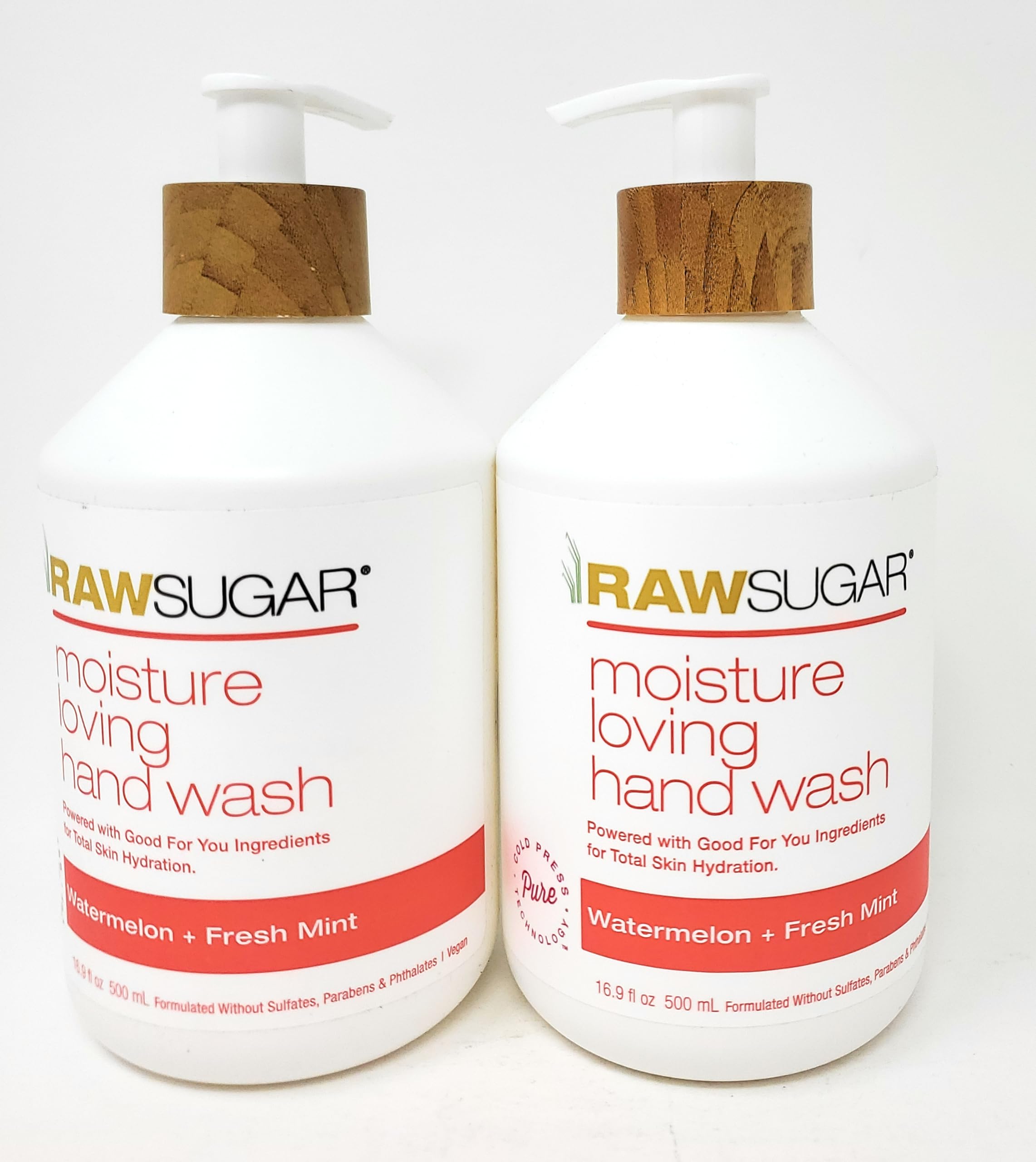 Moisture Loving Hand Wash - Watermelon & Fresh Mint Scent, 16.9 fl oz (Pack of 2) | Hydrating Liquid Soap for Dry Hands | Perfect for Kitchen, Bathroom & Office Use