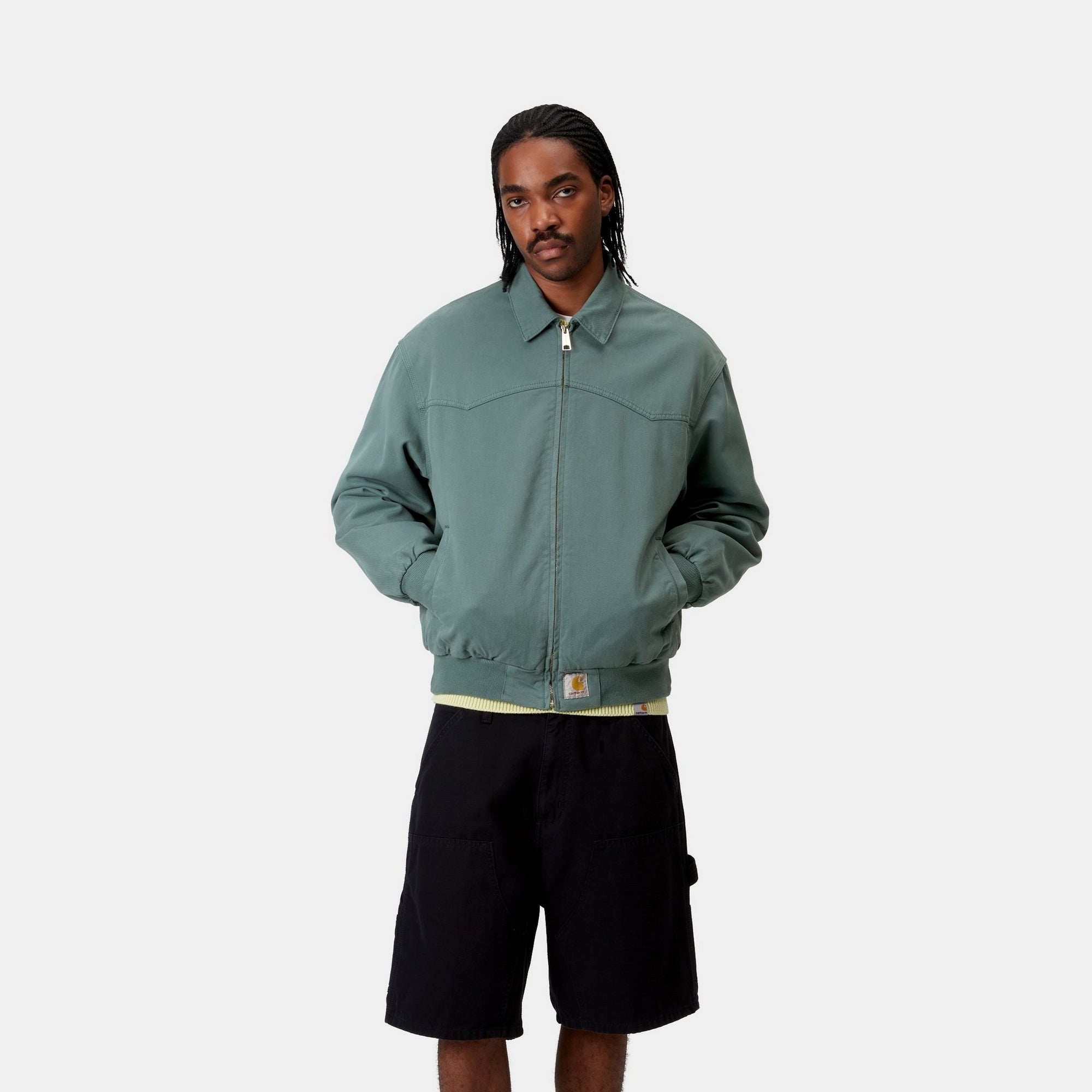 OG Santa Fe Jacket for Men - Spring Lightweight Jacket in Silver Pine (Garment Dyed) | Casual Outerwear for Hiking, Travel & Street Style