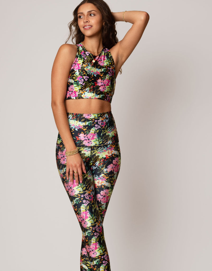 Natalia Floral Crop Top - Women's Fashion Boho Blouse for Summer, Beach, and Casual Outfits | Perfect for Music Festivals, Vacations, and Date Nights
