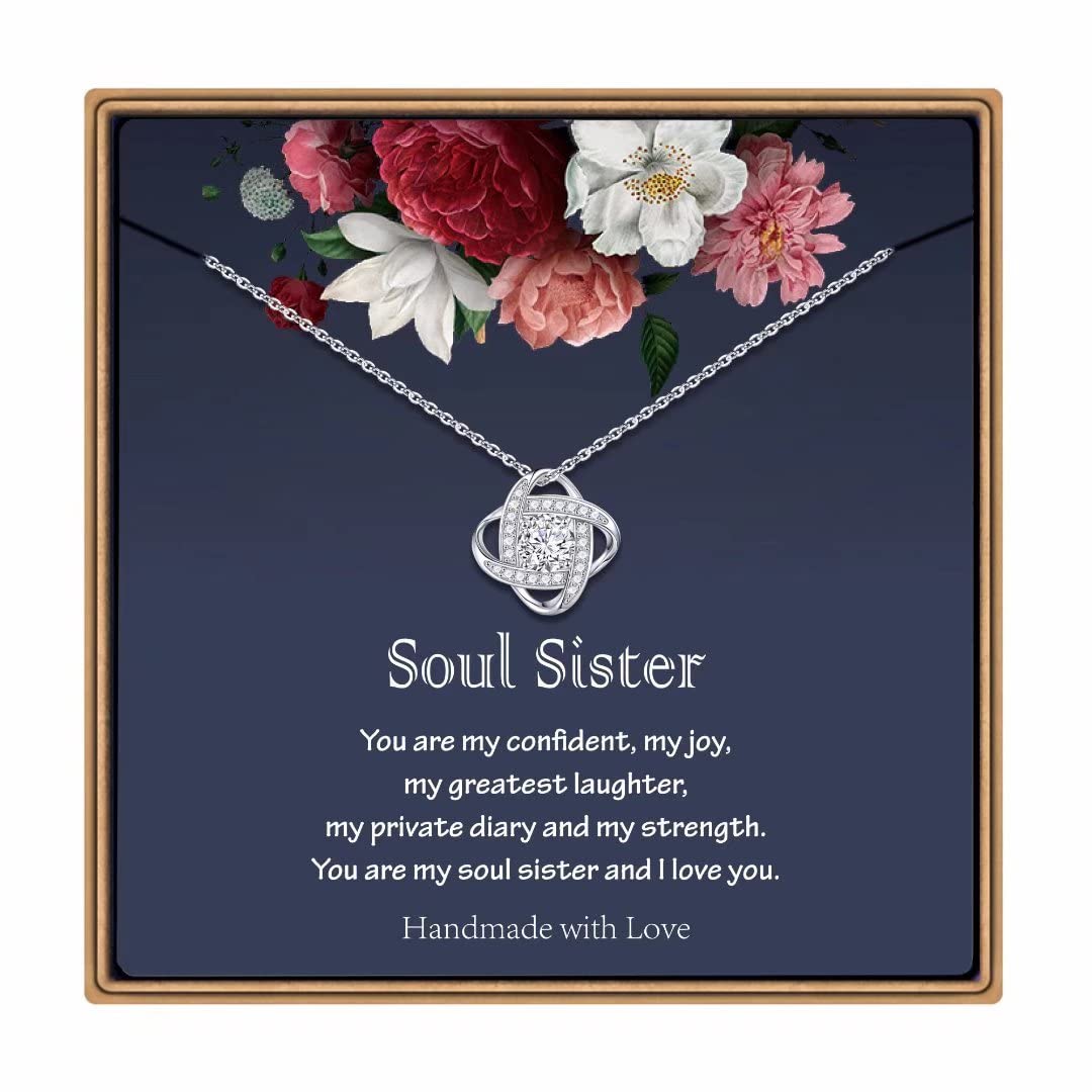 925 Sterling Silver Love Knot Pendant Necklace for Women - Elegant Gift for Mom, Grandma, Sister, Girlfriend | Perfect for Graduation, Mother's Day, Anniversary & Birthday | Jewelry for Everyday Wear & Special Occasions