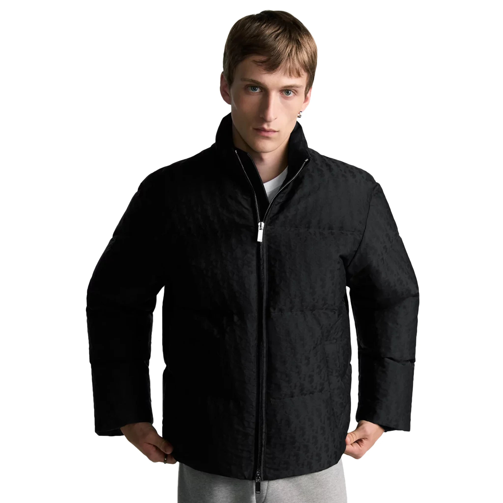 Dior Oblique Black Puffer Jacket for Women - Luxury Quilted Winter Coat with Hood | Perfect for Cold Weather, Fashion Outerwear & Street Style