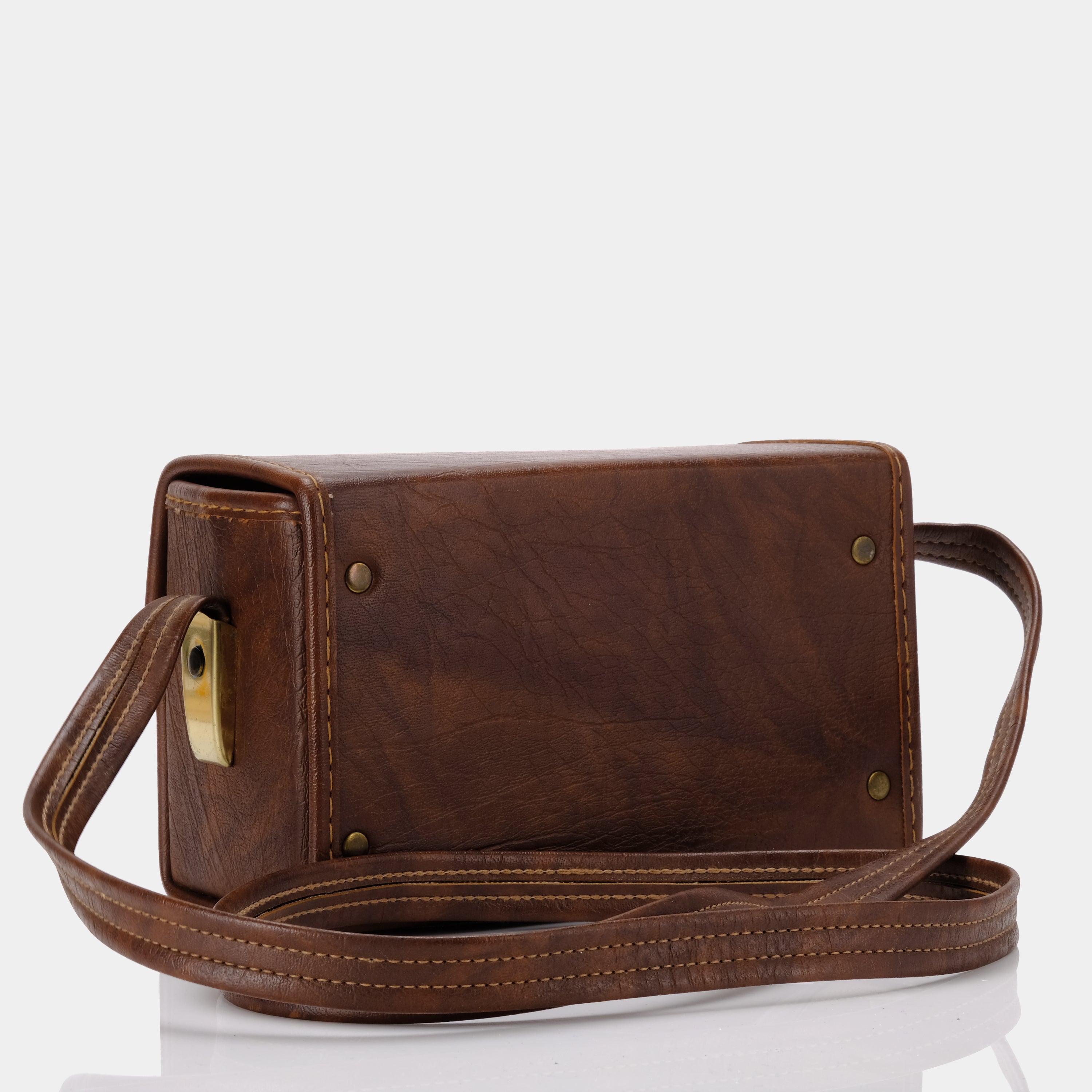 Premium Brown Genuine Leather Square Camera Case - Durable & Stylish Protection for DSLR, Mirrorless, and Compact Cameras - Perfect for Travel, Photography, and Everyday Use