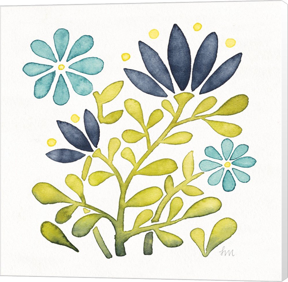 Laura Marshall Garden Getaway Flowers III Canvas Art Print - 20x20 Inches Museum Wrapped Wall Decor for Living Room, Bedroom & Office