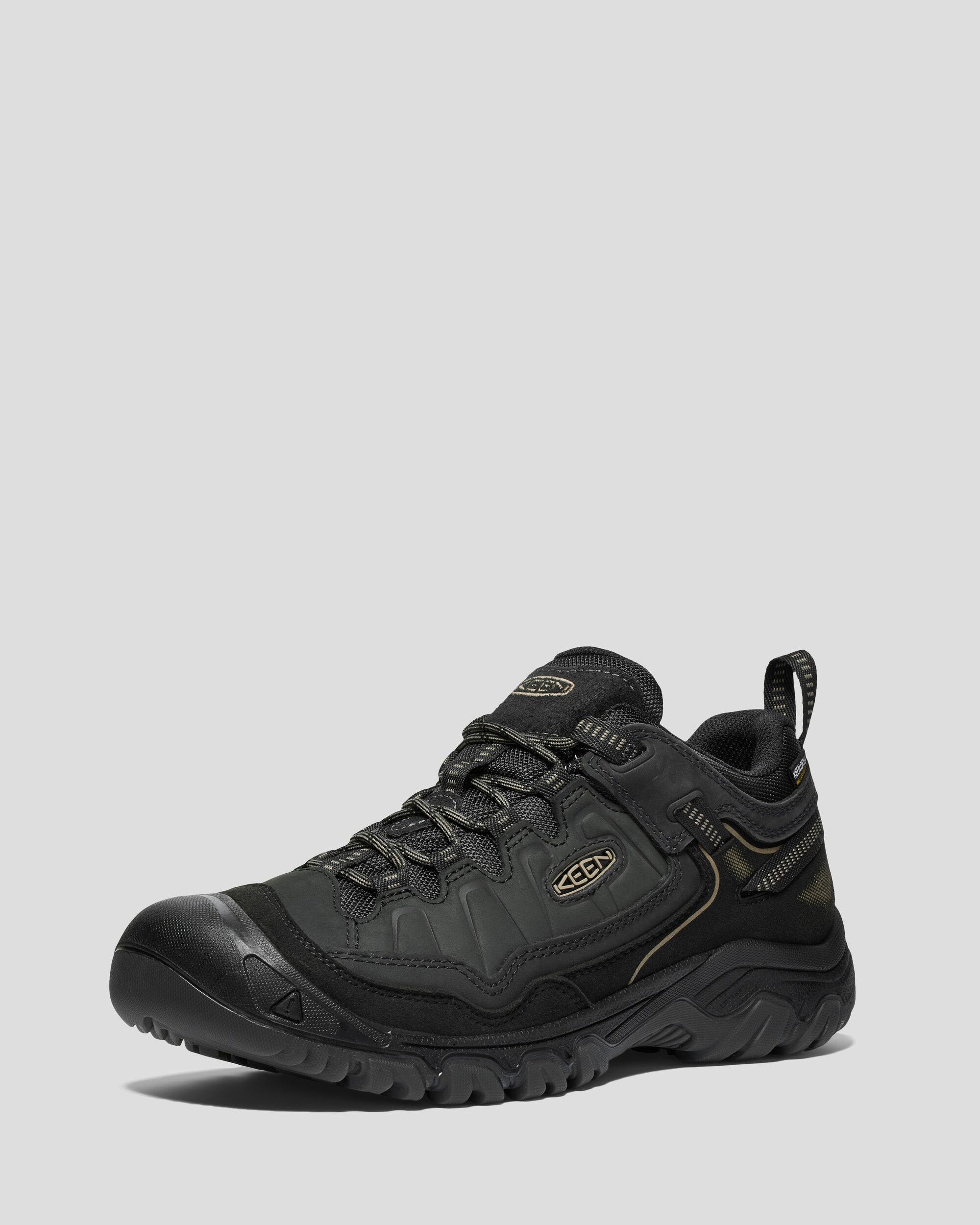 Keen Targhee IV Waterproof Hiking Shoes for Men - Black | Lightweight Outdoor Trekking Boots for Trail Running & Mountain Climbing