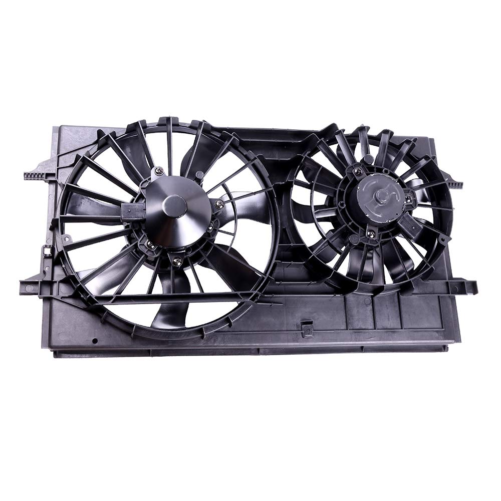 SCITOO Radiator AC Condenser Cooling Fan Replacement for 2004-2012 Chevrolet Malibu, Pontiac G6, Saturn Aura - Compatible with 2.2L 2.4L 3.5L 3.9L Engines | Perfect for Summer Cooling & AC System Repair
