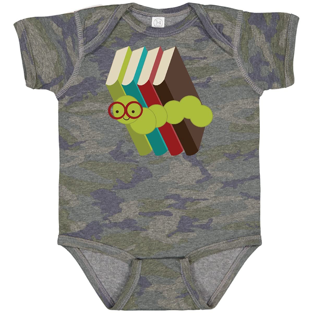 Inktastic Bookworm Books Reading Baby Bodysuit - Cute Infant Onesie for Book Lovers - Perfect Gift for Baby Showers, Birthdays & Library Visits