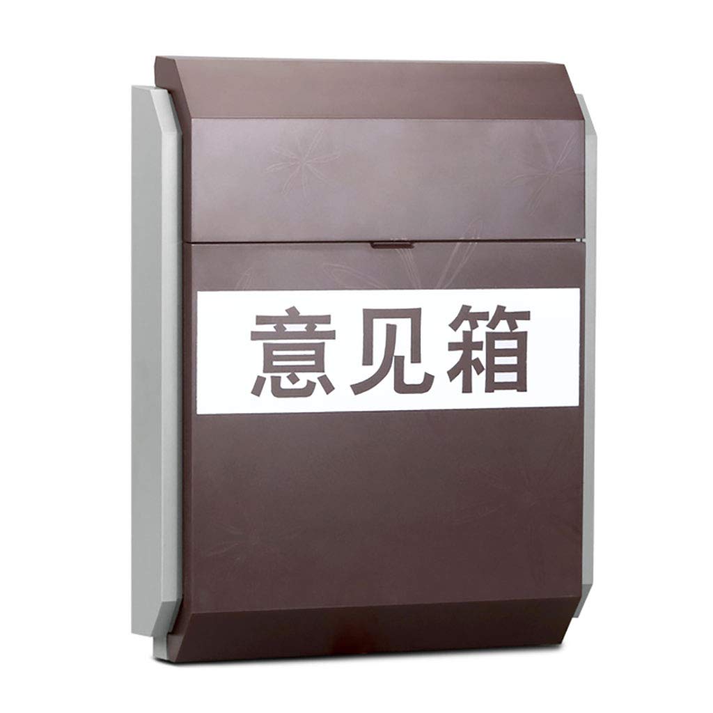 Waterproof Outdoor Suggestion Box - Durable Mailbox Villa Letter Box for Home, Office & Public Spaces - Multi-Function Hanging Service Box (Green/Brown) - Ideal for Community Feedback, Customer Suggestions & Secure Mail Collection