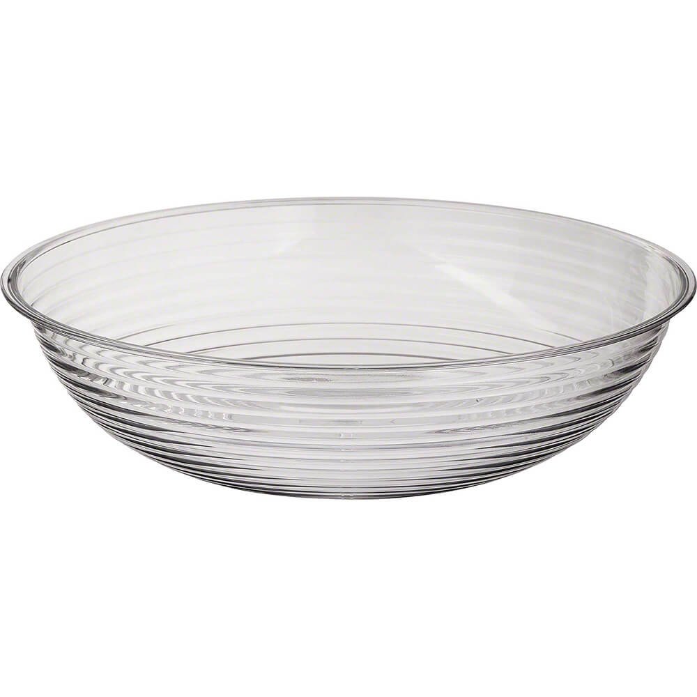 Cambro RSB8CW135 Camwear Ribbed Mixing Bowl 8-Inch Diameter 1.65 Qt Clear Plastic - Set of 12 for Food Prep, Baking, Serving & Commercial Kitchen Use