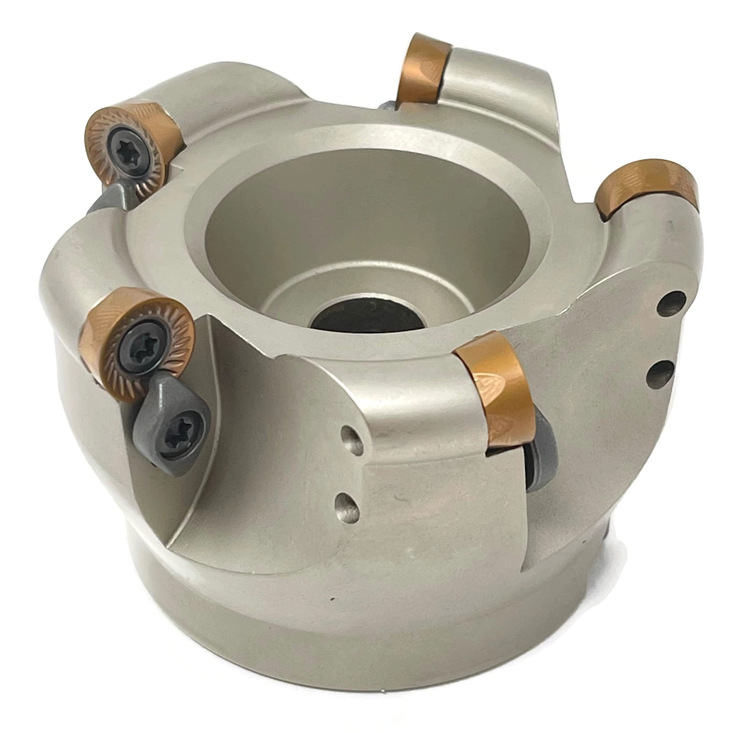CME 3 Inch 90 Degree Indexable Face Mill with MT2 Arbor - Includes RCKT1204 Inserts, 5 Flute High Speed Steel Cutter for Metal Milling, Perfect for CNC Machining & Industrial Metalworking