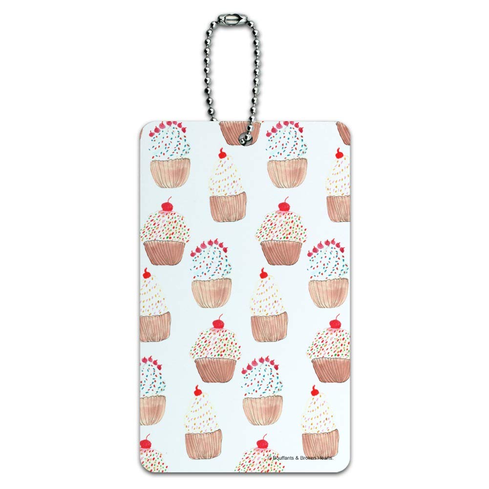 Elegant Cupcake Dessert Pattern Luggage Tag - Durable Suitcase ID Card for Carry-On Bags - Perfect for Travel, Vacation & Business Trips