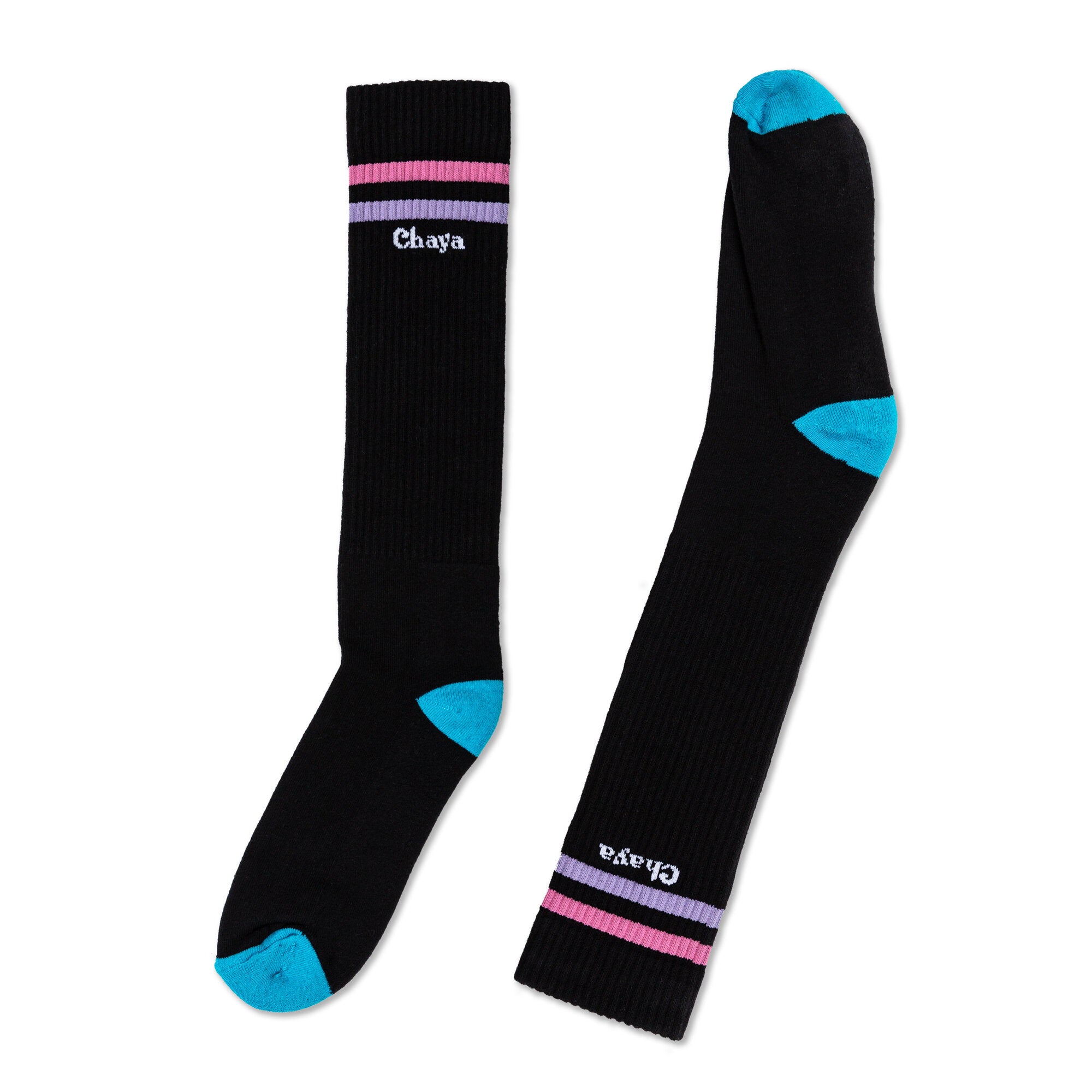 Chaya Skate Socks for Women & Men - Black High-Performance Skateboarding Socks - Breathable & Cushioned for Comfort - Perfect for Skateboarding, Roller Skating & Longboarding