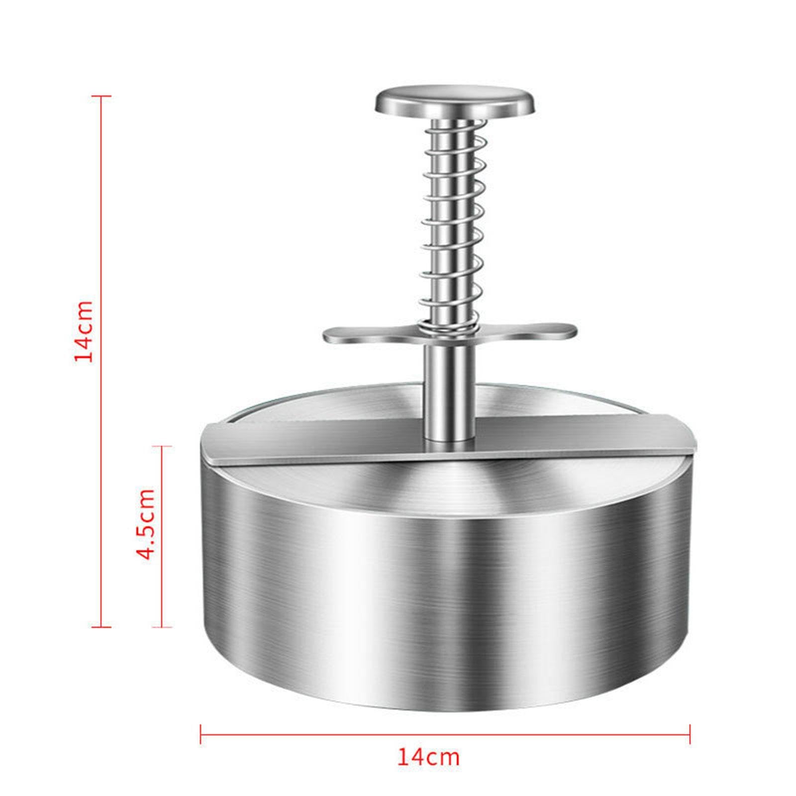 CALANDIS® Stainless Steel Burger Press - Nonstick Patty Maker for Perfect Homemade Burgers, Steaks & BBQ (8.9cm) | Heavy Duty Kitchen Tool for Grilling, Camping & Backyard Cookouts