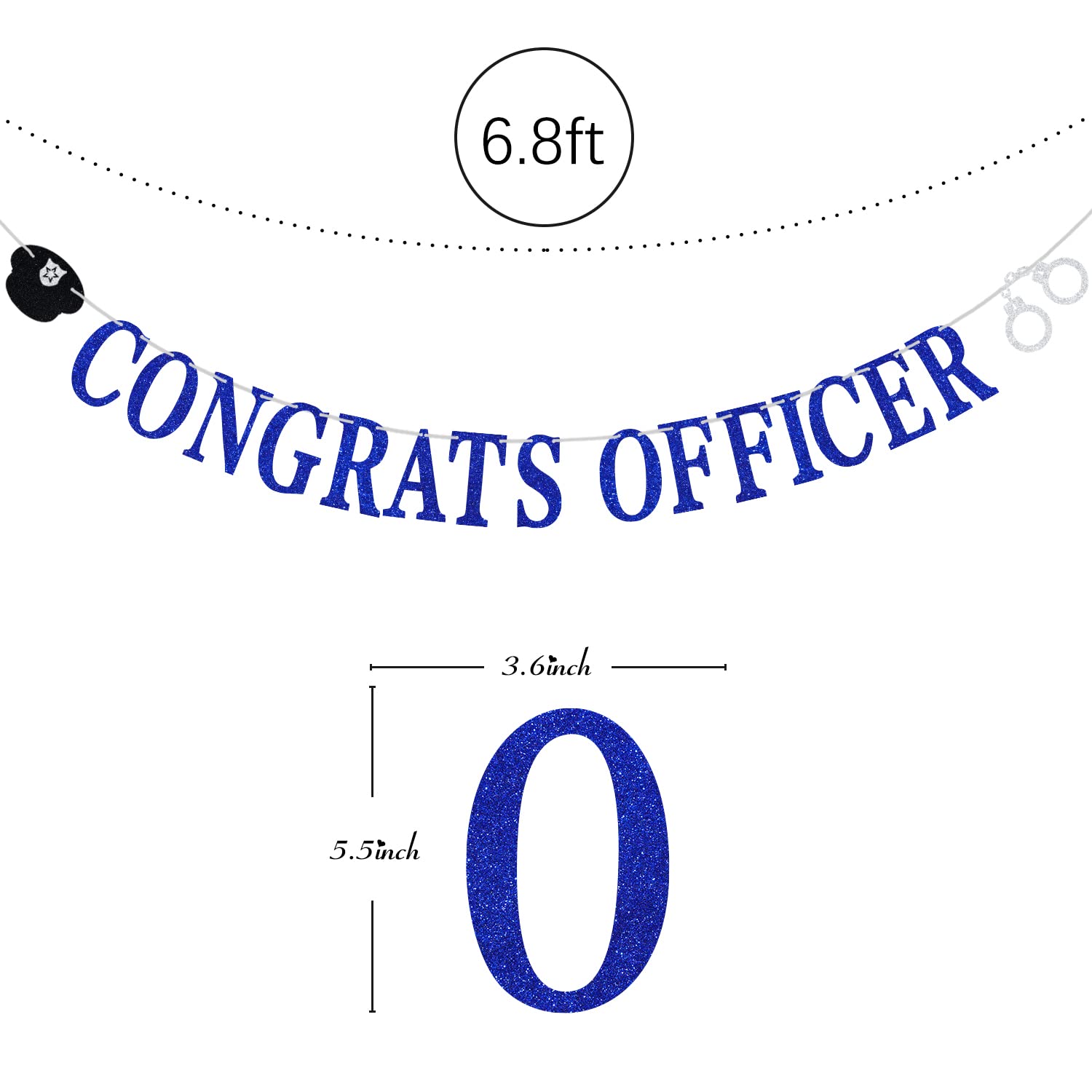 First Holy Communion Congratulations Officer Banner - Future Police Officer Graduation Decor for Class of 2022 - Perfect for Police Officer Party & Celebration Decorations - Ideal for Graduation Ceremonies, Career Milestones & Law Enforcement Events