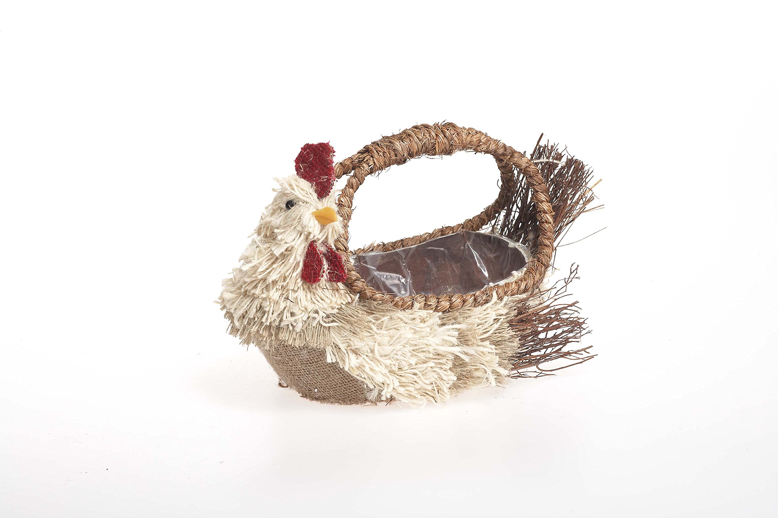 Farmhouse Style Rooster Basket for Home & Garden Decor - Perfect for Farm to Table Dining, Rustic Kitchen Storage, and Countryside Themed Gifts