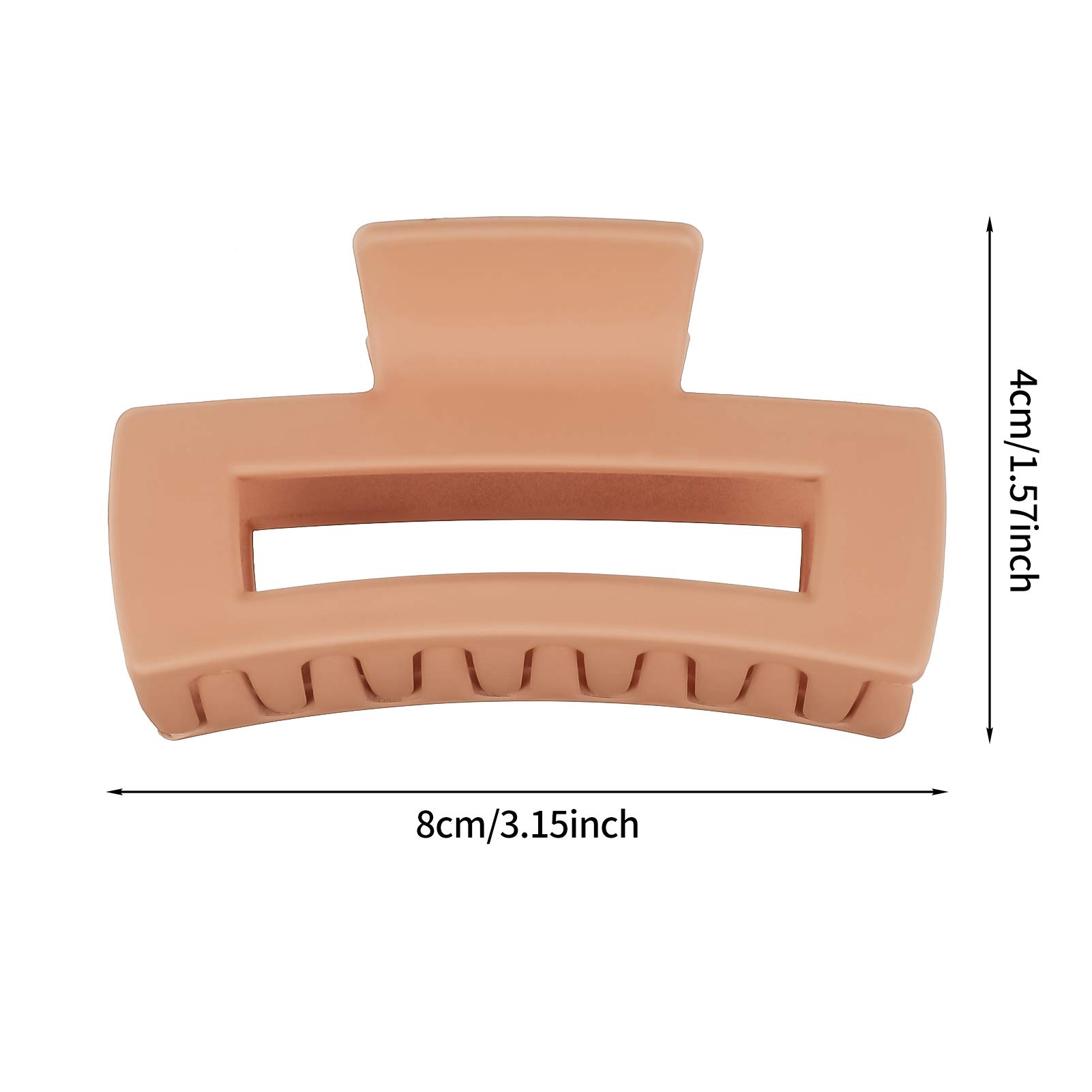 FANTESI 6 Pack Large Non-Slip Hair Clips - Matte Big Claw Jaw Clips for Women & Girls | Perfect for Thick Hair, Ponytails, and Updos