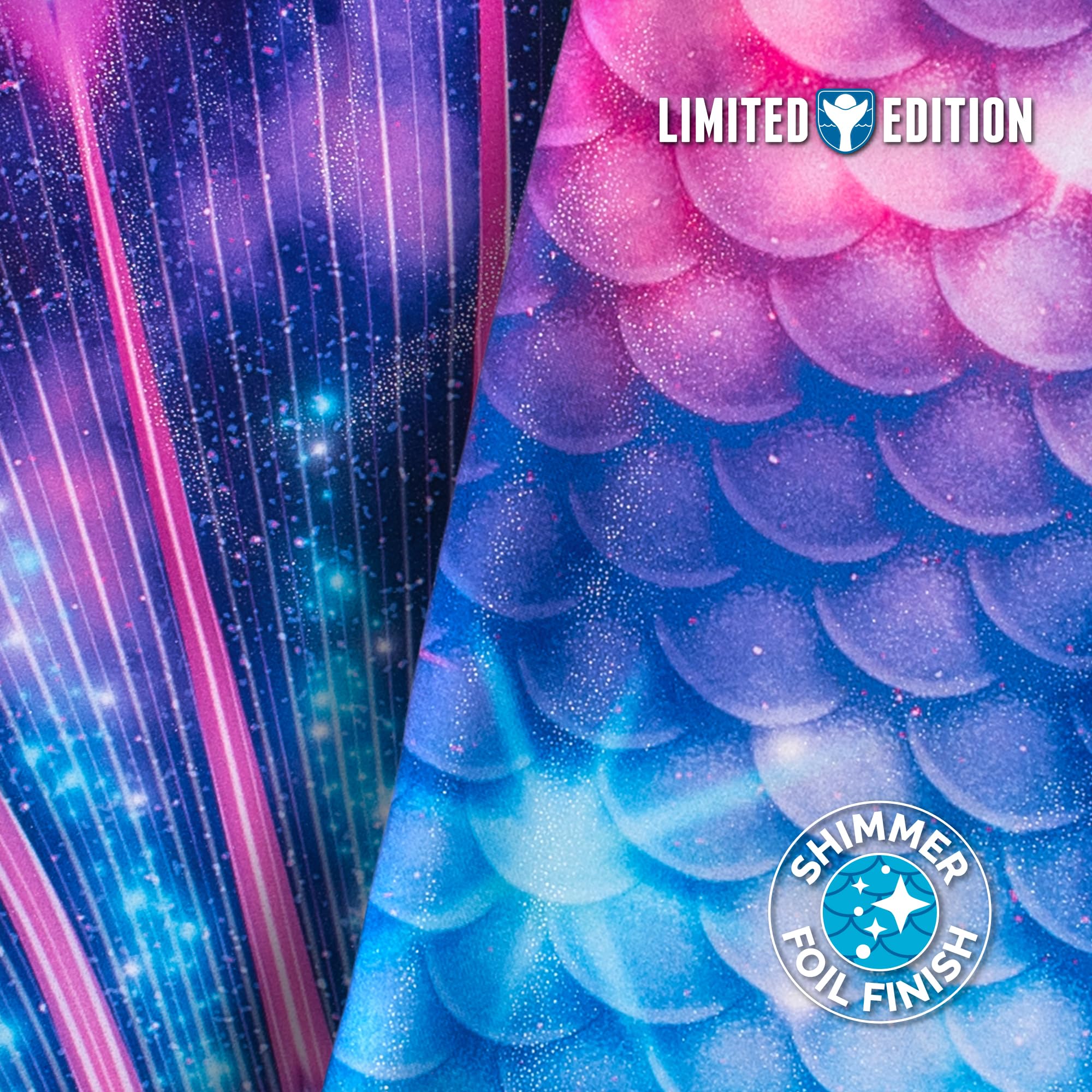 Fin Fun Limited Edition Mermaid Tail Swimwear for Girls, Kids, Women, Teens & Adults - Durable Reinforced Tips & Monofin - Perfect for Pool Parties, Underwater Photography & Mermaid-Themed Events
