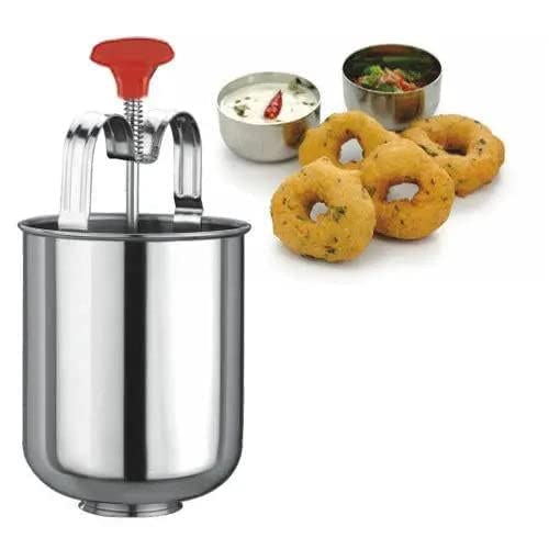 Premium Stainless Steel Medu Vada Maker - Donut Shaped Vada Machine for Perfectly Crispy South Indian Snacks | Commercial & Home Use for Restaurants, Catering & Family Cooking