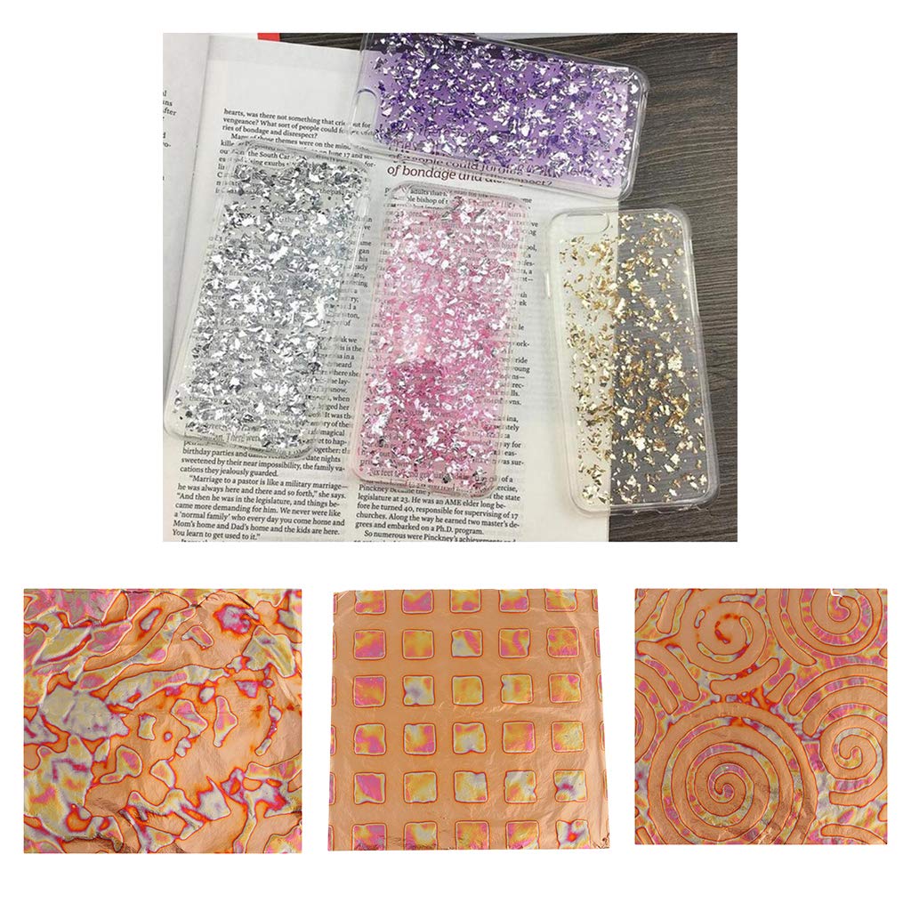75pcs Variegated Gold Leaf Foil Paper Sheets - Premium Gilding Supplies for Art, Craft, Scrapbooking & Framing - Perfect for DIY Projects, Wedding Decor & Home Decoration