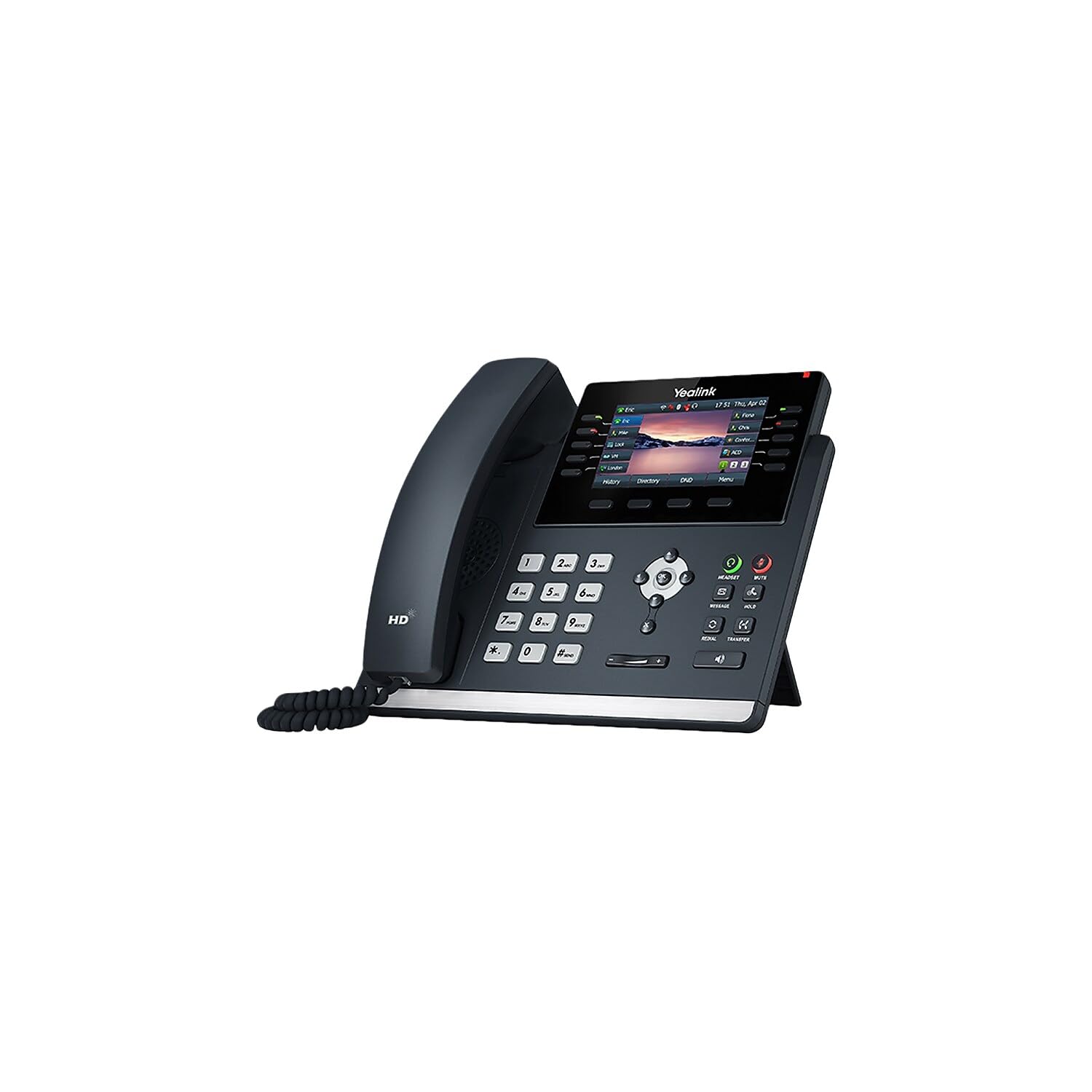 Yealink SIP-T46U IP Phone with HD Voice, 12 Line Keys, Wall Mountable & Desktop Use - Classic Gray for Office & Business VoIP Communication