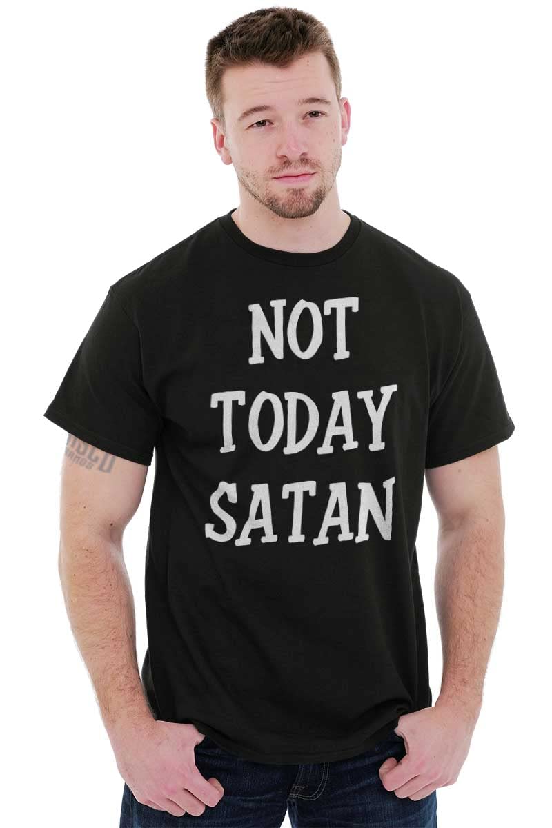 Funny Christian Graphic T-Shirt 'Not Today Satan' - Unisex Tee for Men & Women - Perfect for Church, Bible Study & Christian Events