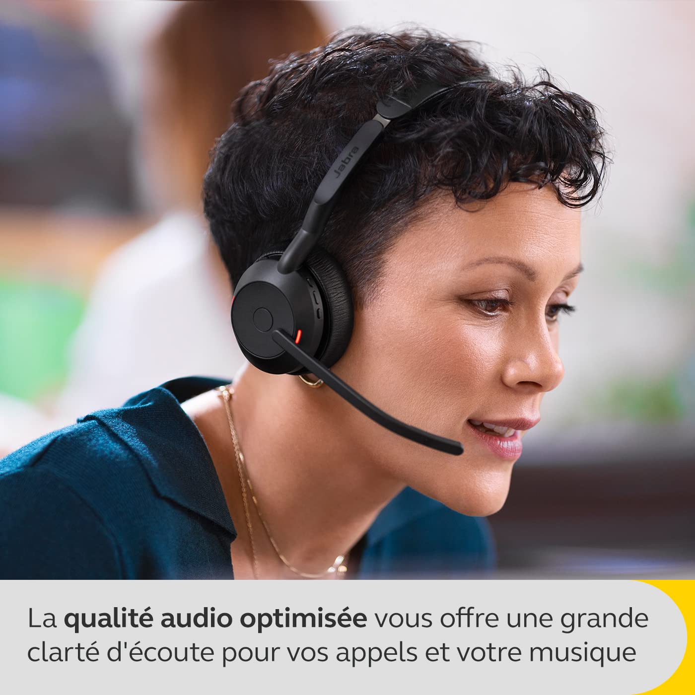 Jabra Evolve2 55 Mono Wireless Headset with Charging Stand - Noise Cancelling Microphone & ANC - Air Comfort Technology - Compatible with Zoom, Google Meet & UC Platforms - Black - Perfect for Remote Work & Online Meetings