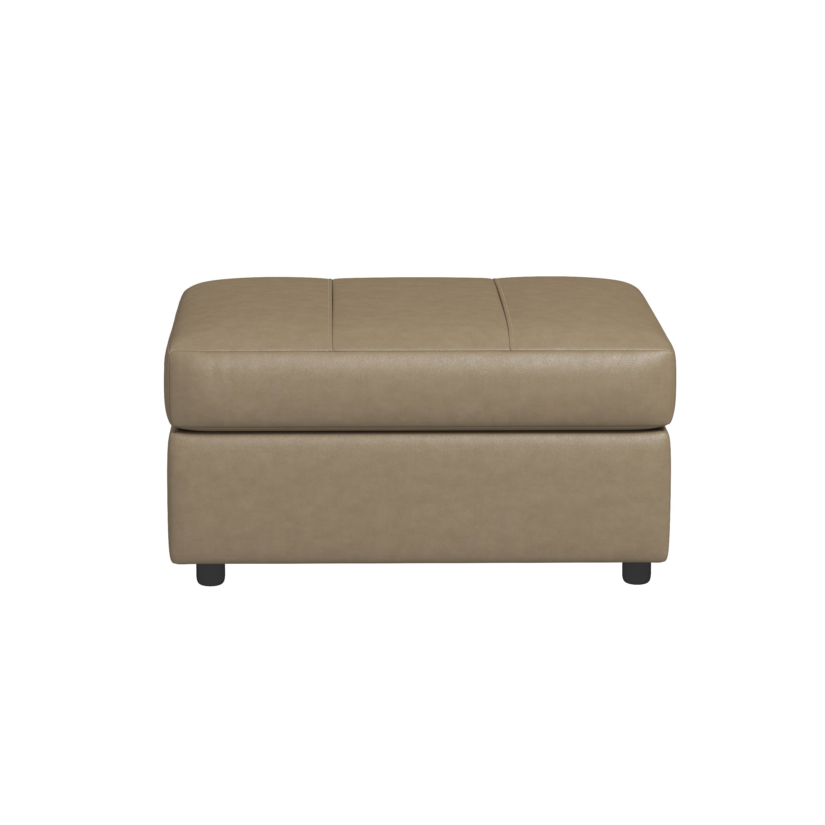 Roundhill Furniture Sakan Leather Upholstered Ottoman - Premium Leather Footrest Stool with Storage for Living Room, Bedroom & Home Decor