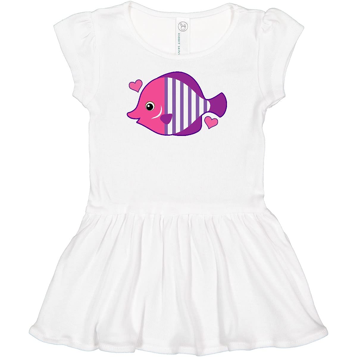 Inktastic Cute Tropical Fish Beach Vacation Infant Dress - Adorable Baby Girl Summer Outfit for Beach Trips, Pool Parties & Family Vacations