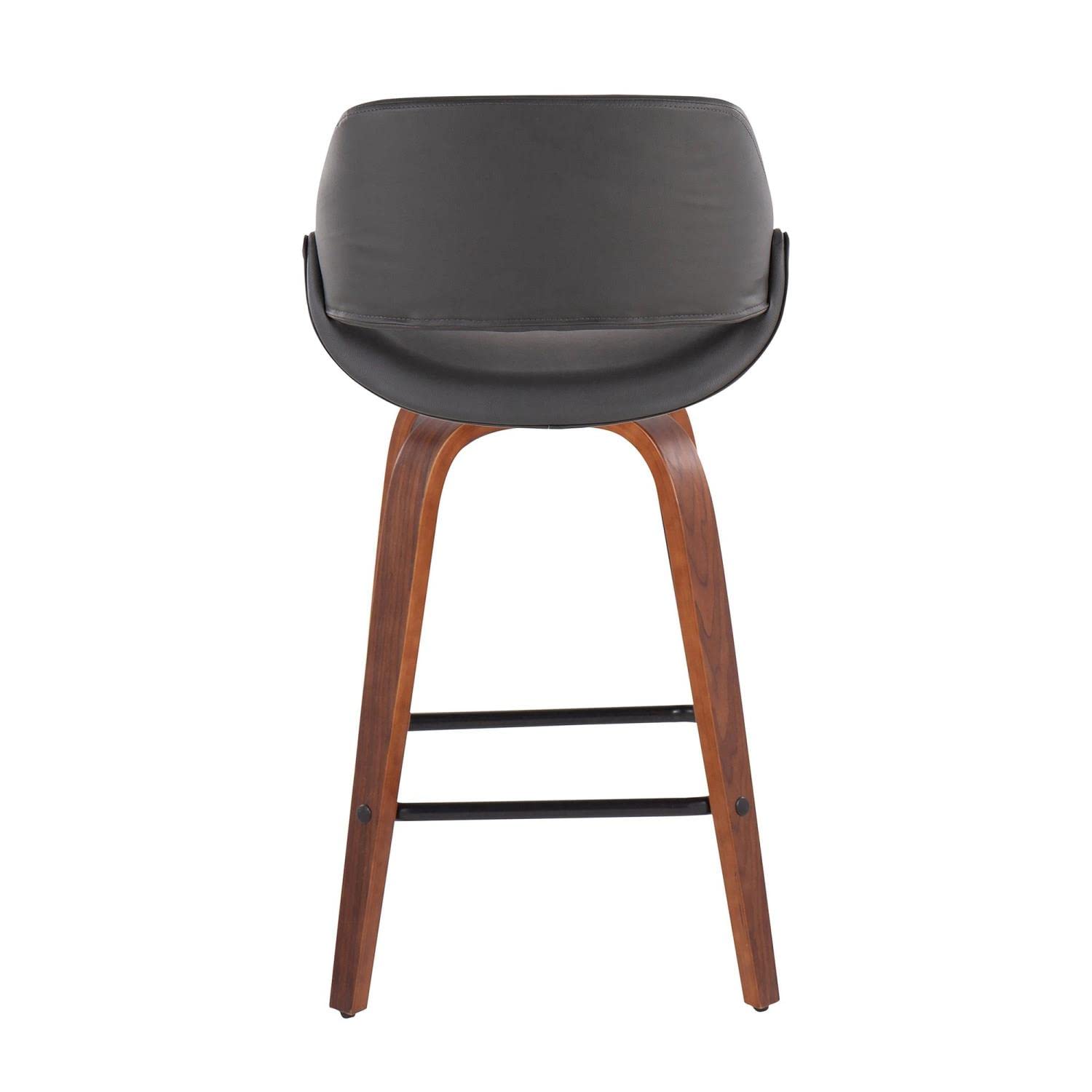 LumiSource Walnut Wood Counter Stools Set of 2 - 24