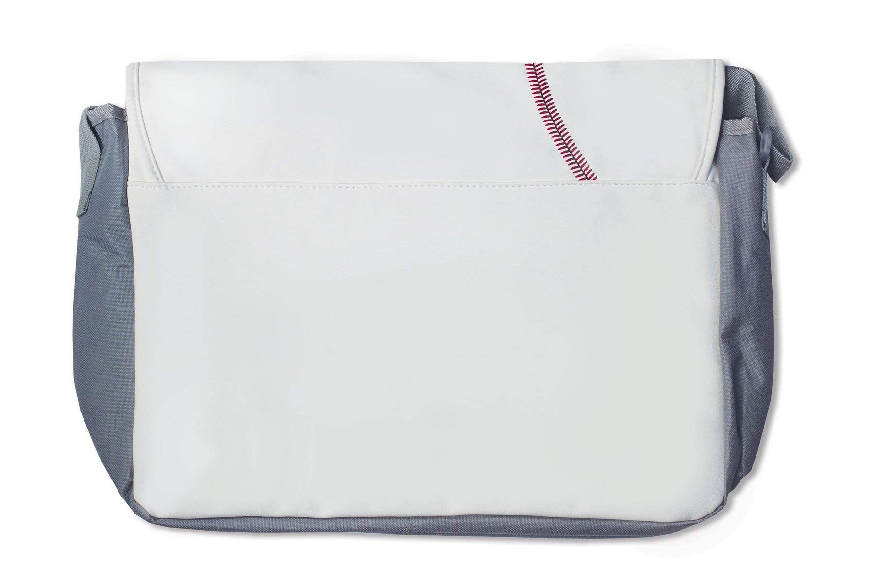 LSU Tigers Baseball Leather Laptop Messenger Bag - Genuine Baseball Material Computer Case for MacBook & Notebook - Perfect for College Students, Office & Travel Accessories