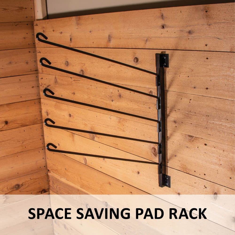 5 Arm Vertical Pad Rack - Heavy Duty Steel Swivel Drying Rack for Car Wash, Cleaning & Detailing Pads | Space Saving Design Fits All Pad Types | Commercial & Home Use | 5 Year Warranty