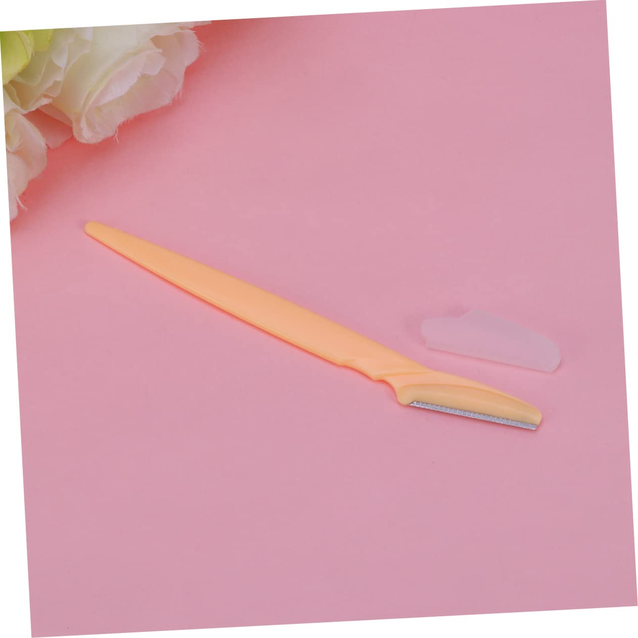 IPetboom 30-Piece Facial Razor Set for Women - Stainless Steel Eyebrow Trimmer & Shaper with Comfort Grip (Yellow) - Portable Makeup Tool for Eyebrow Shaping, Peach Fuzz Removal & Facial Hair Grooming - Perfect for Travel, Home & Salon Use