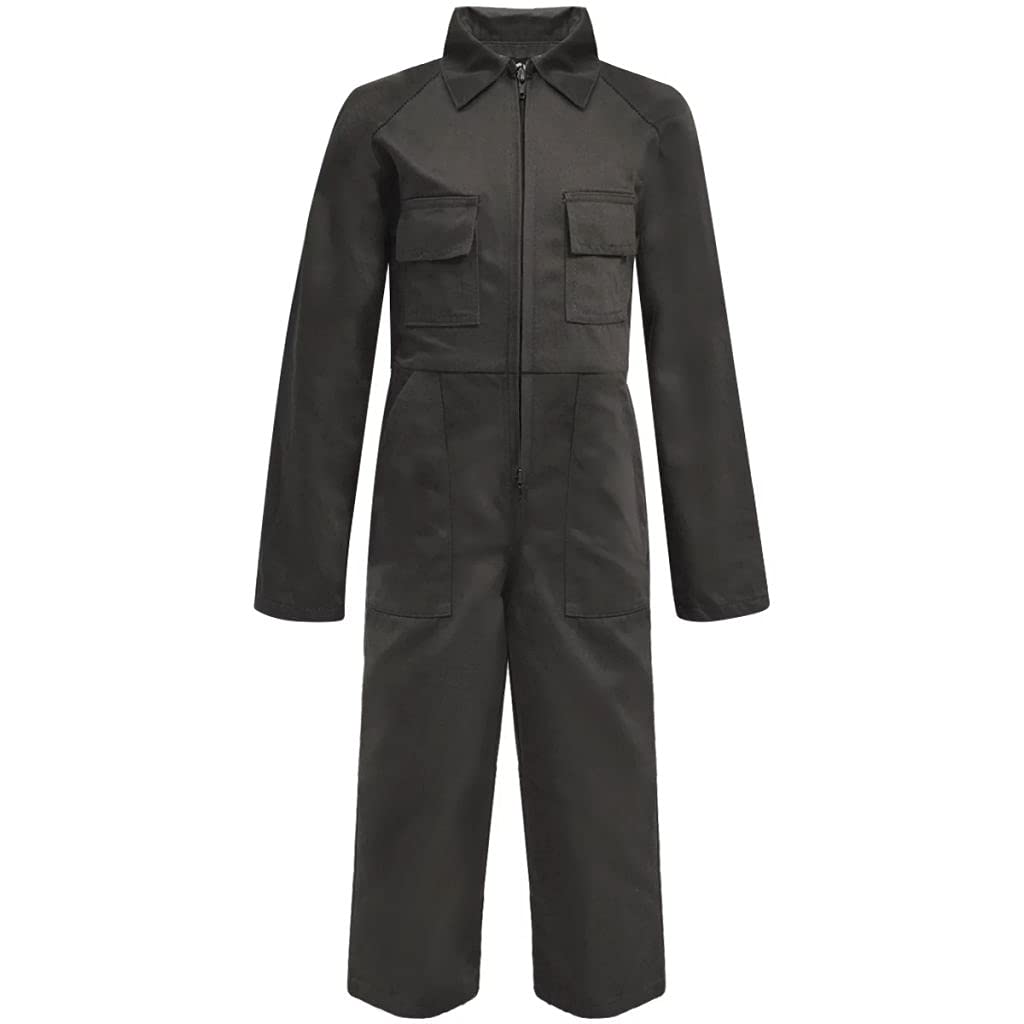 Kids' Grey Overalls Size 110/116 - Durable School Uniforms & Playwear for Boys & Girls | Perfect for Classroom, Playground & Outdoor Activities