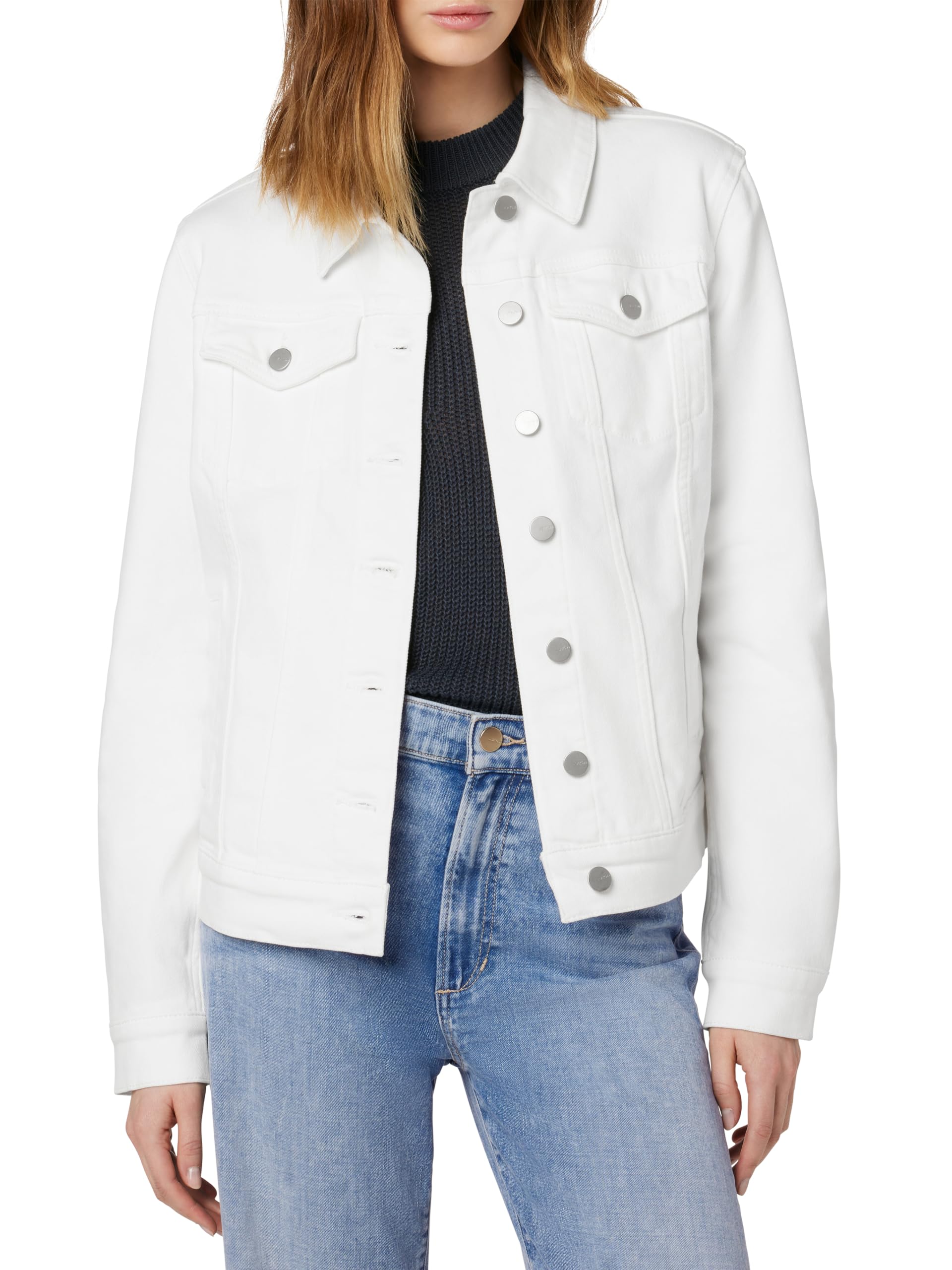 Joe's Women's Relaxed Fit Stretch Denim Jacket - Comfortable & Stylish Lightweight Denim Coat for Casual Wear, Spring & Fall Fashion Outerwear