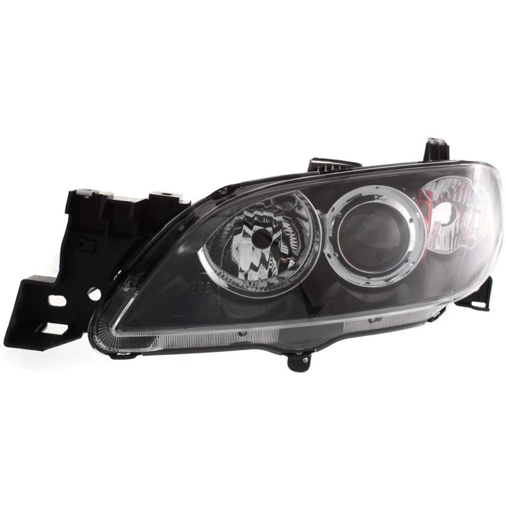 2004-2009 Mazda 3 Sedan Driver Side Headlight Assembly - CAPA Certified Replacement (Part# MA2518108/MA2518108C, BN8P510L0C) - Perfect for Night Driving & Foggy Conditions
