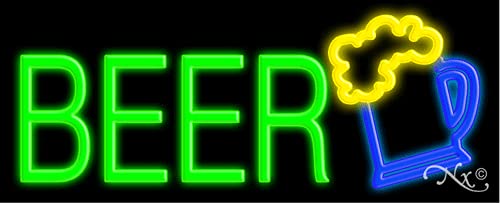 Vintage Beer Glass Neon Sign #10181 - Handcrafted in USA | Perfect for Bars, Pubs & Man Caves Decor